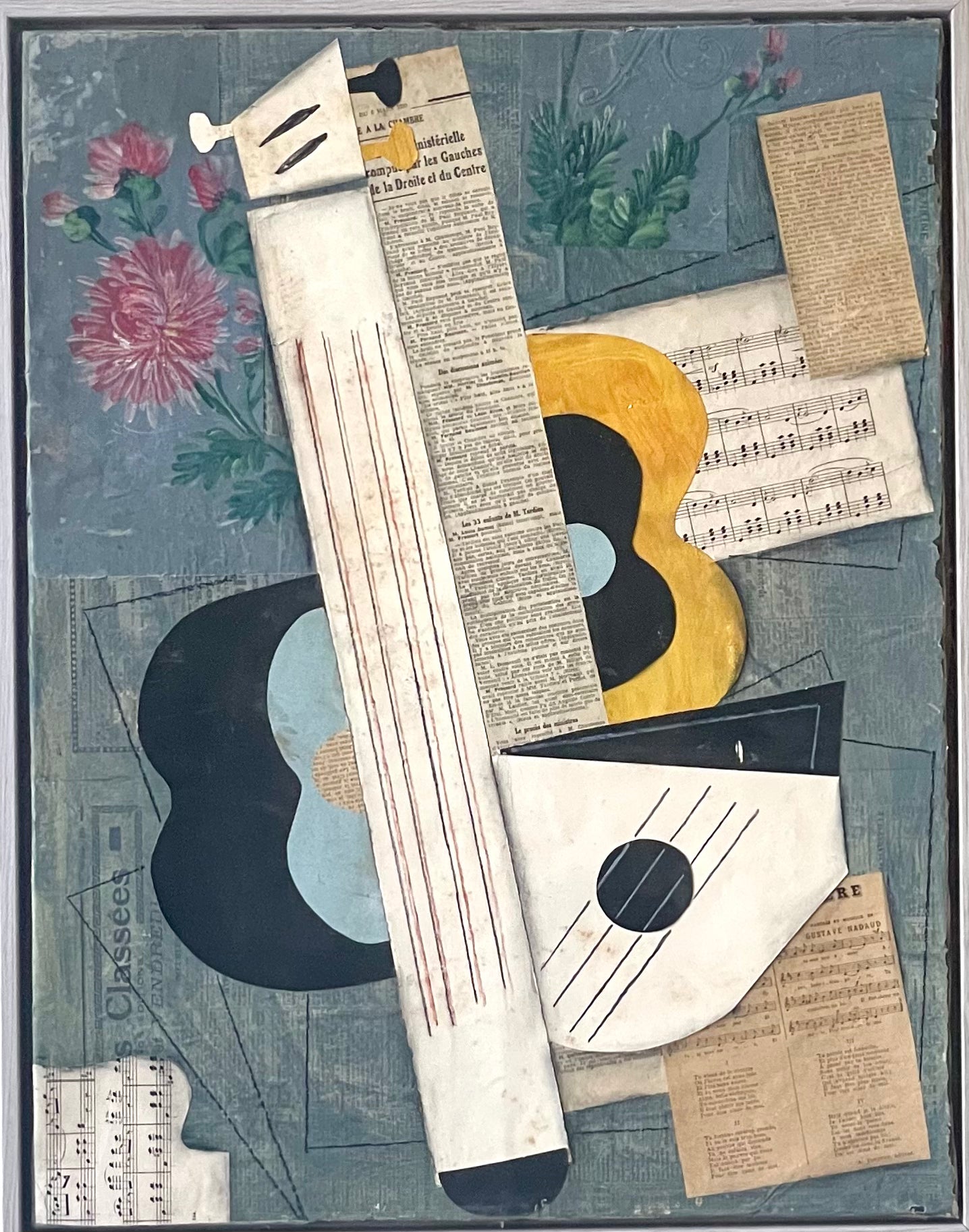 Flowers and Guitar Collage