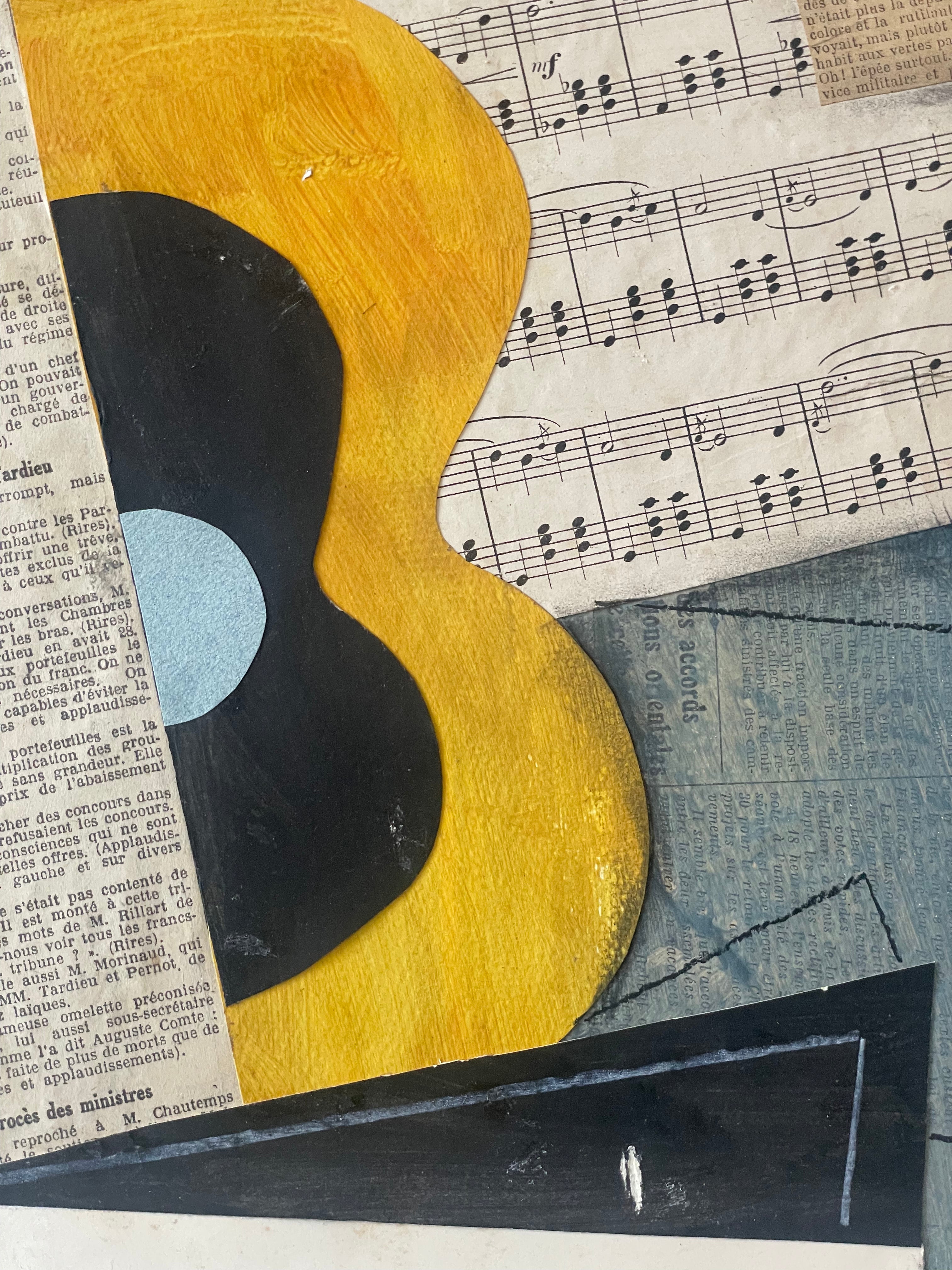Flowers and Guitar Collage