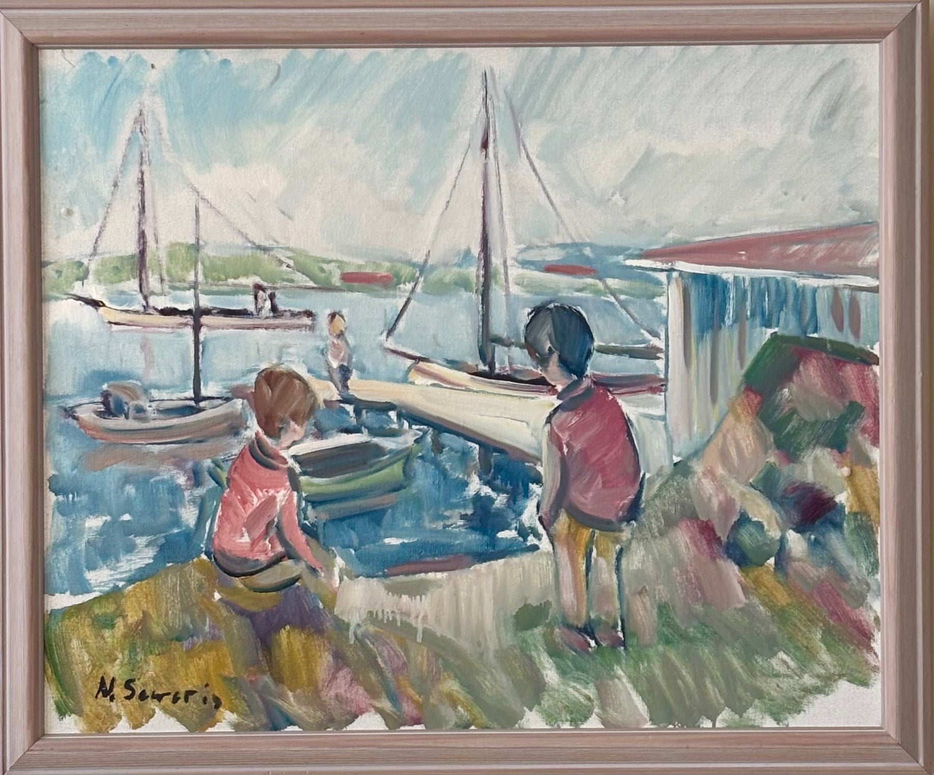 Boys with Sailing Ships