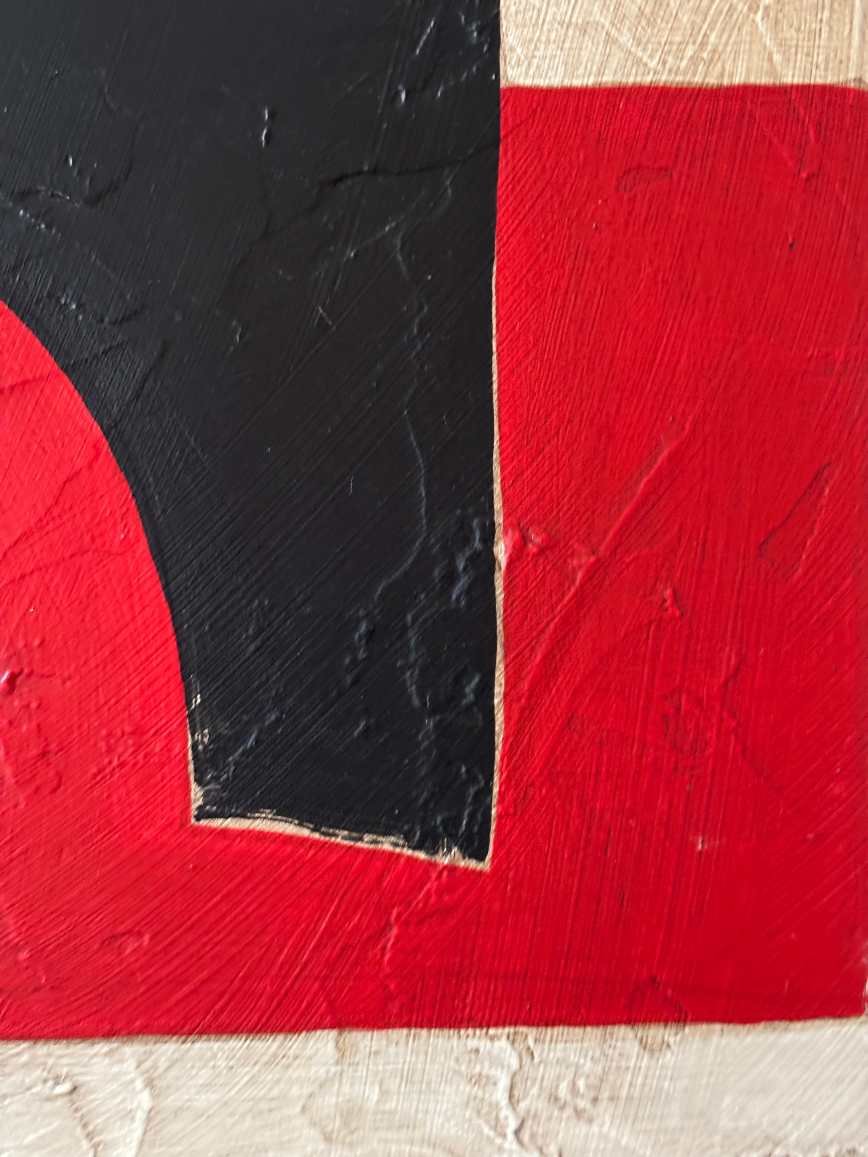 Abstract with Red Squares