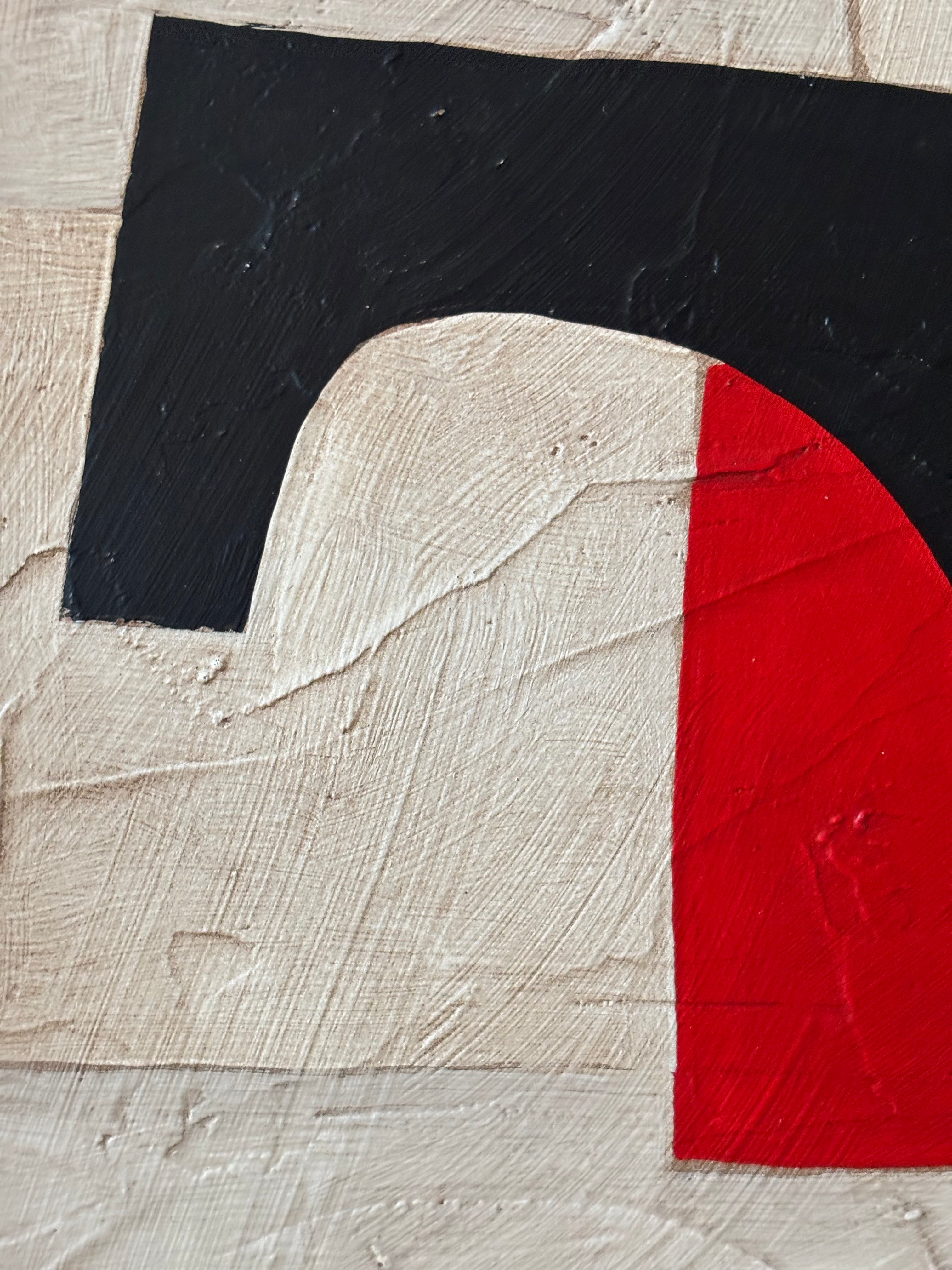 Abstract with Red Squares