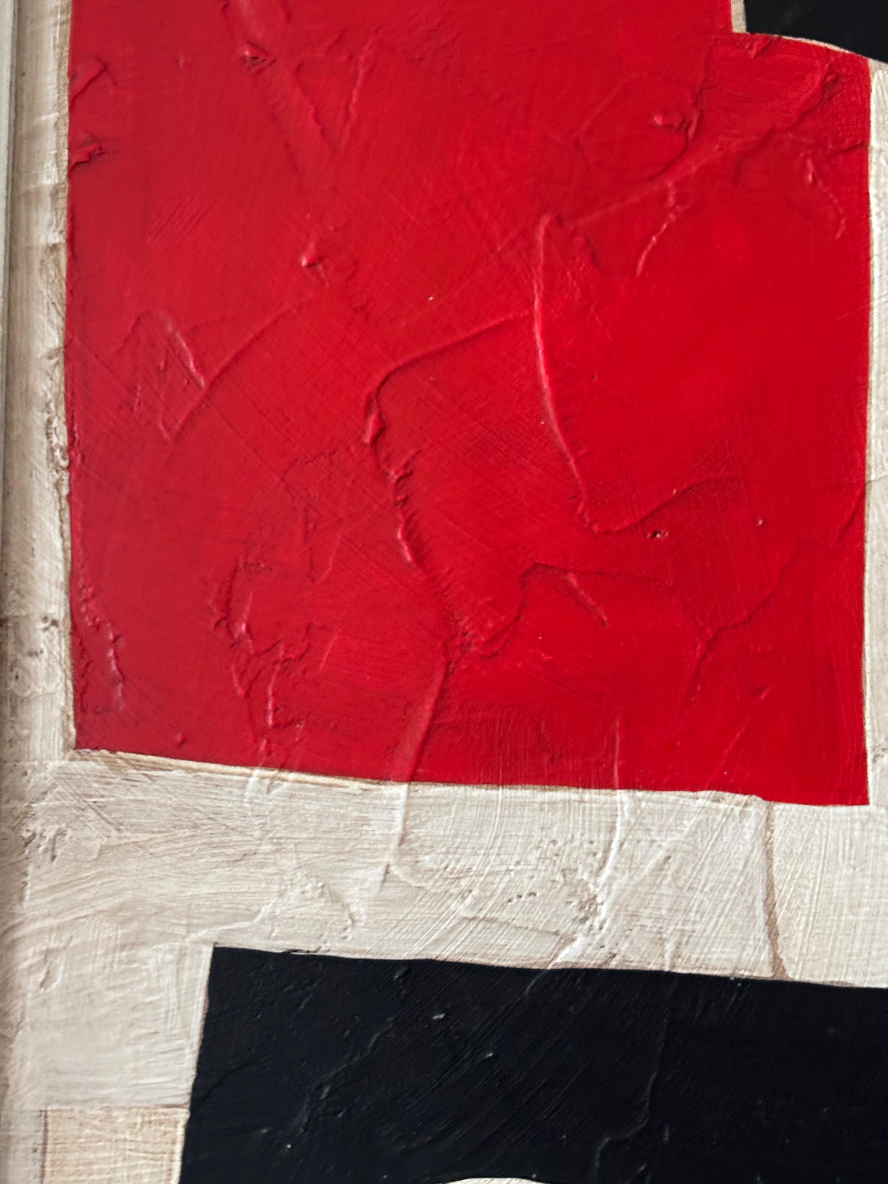 Abstract with Red Squares