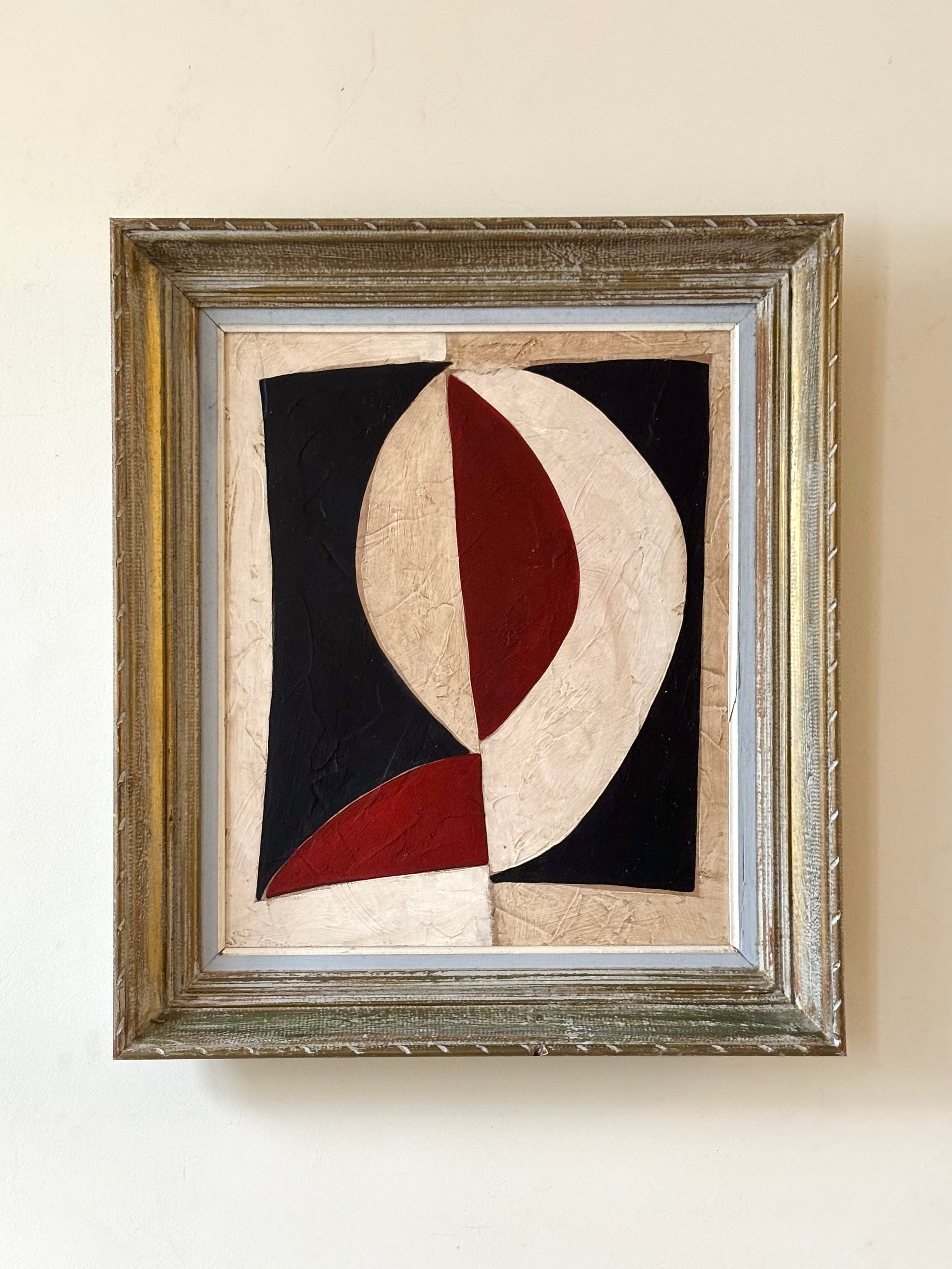 Red, Black and White Abstract