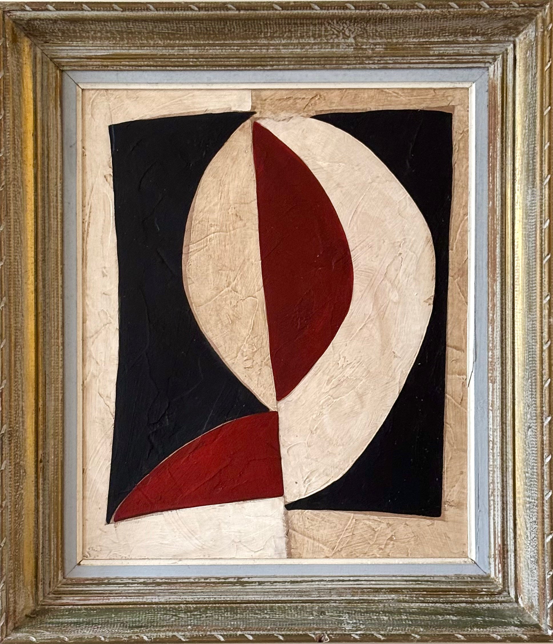 Red, Black and White Abstract