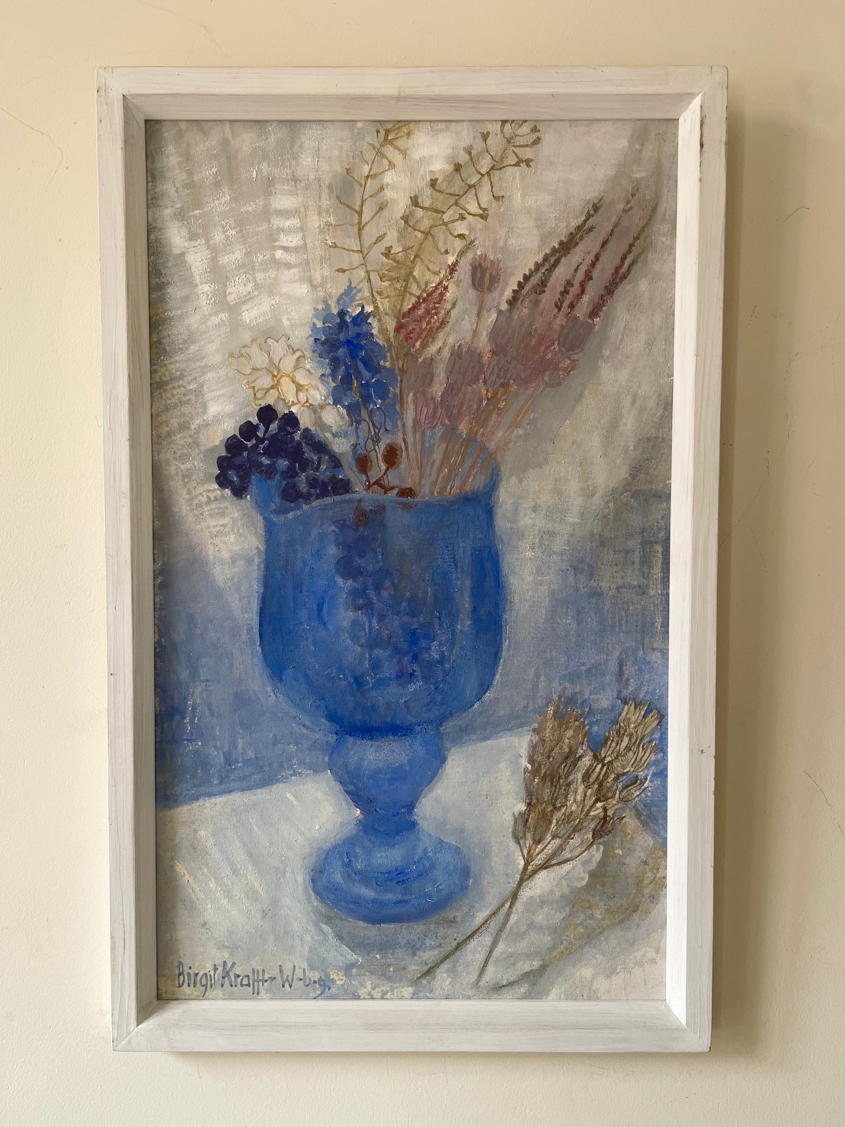 Dried Flowers in Blue