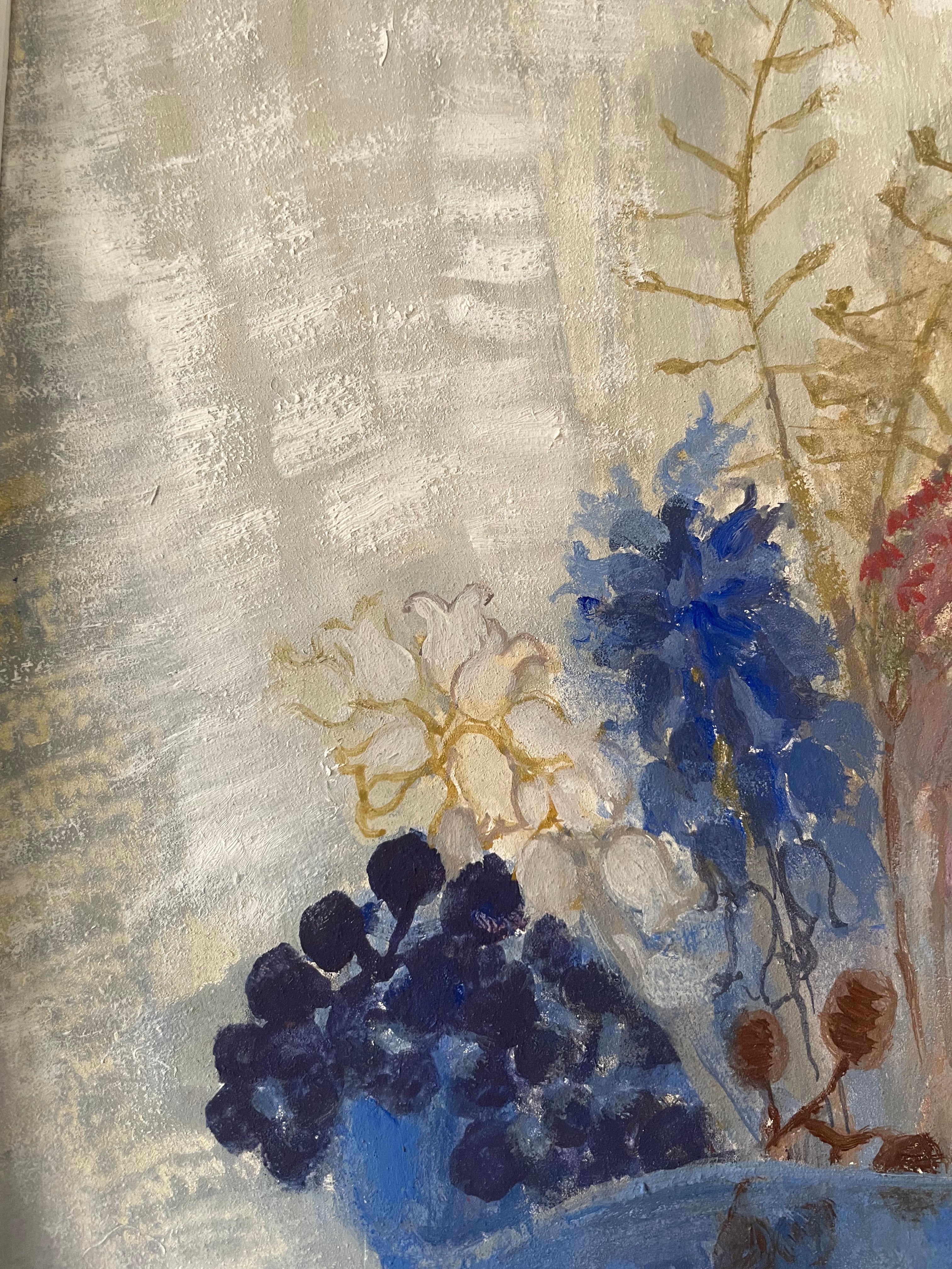 Dried Flowers in Blue
