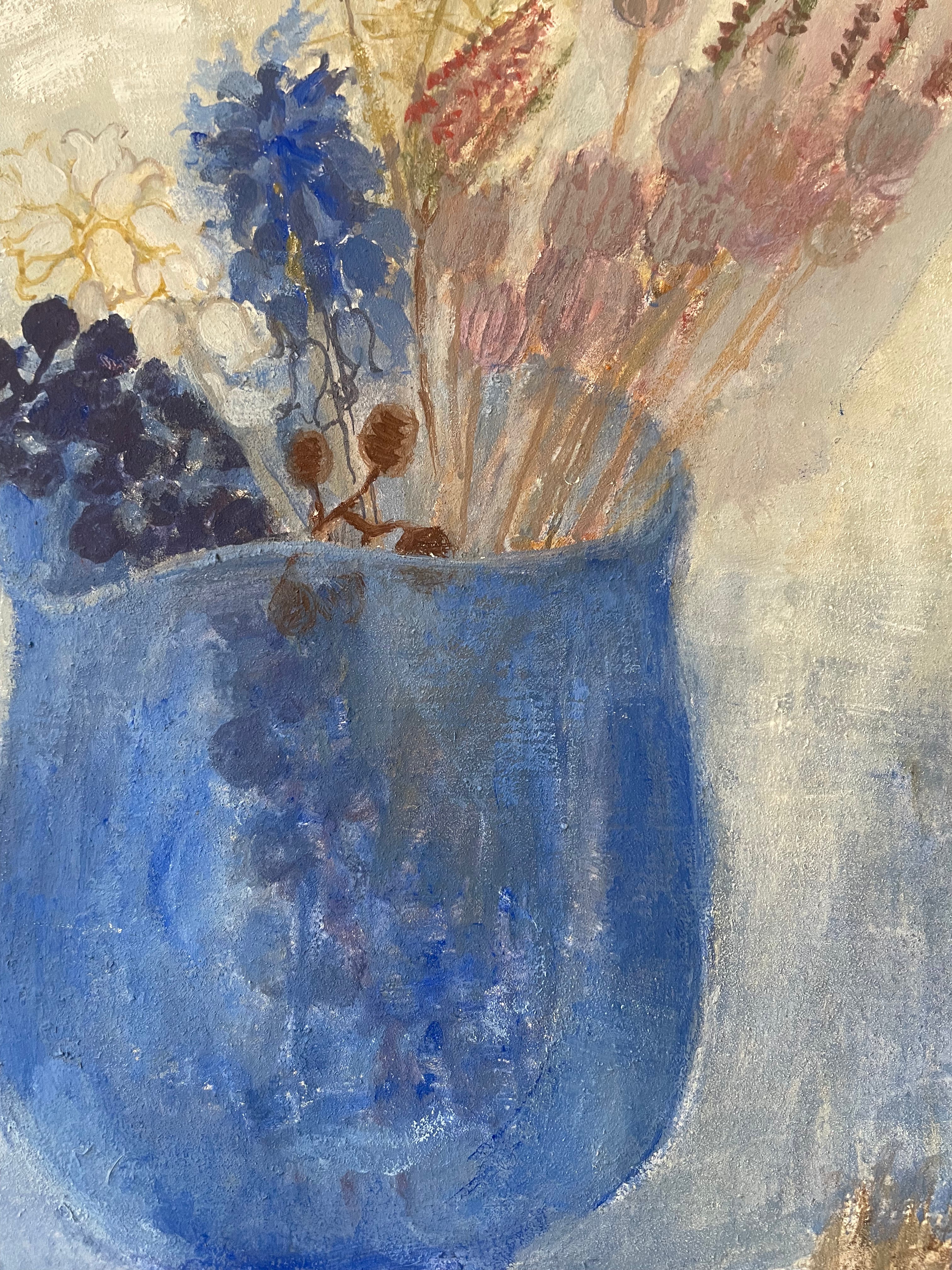 Dried Flowers in Blue