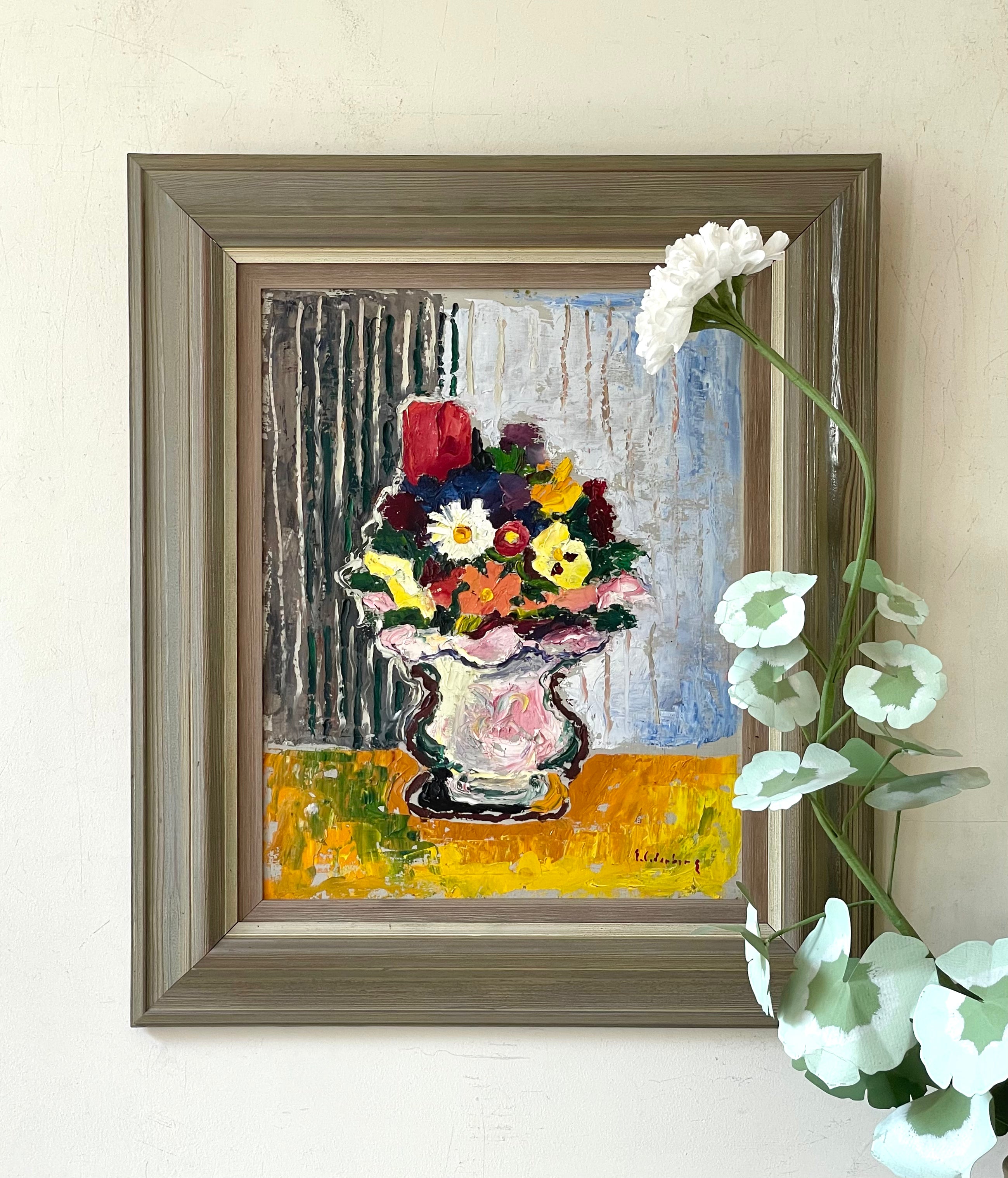 Floral in a White Vase