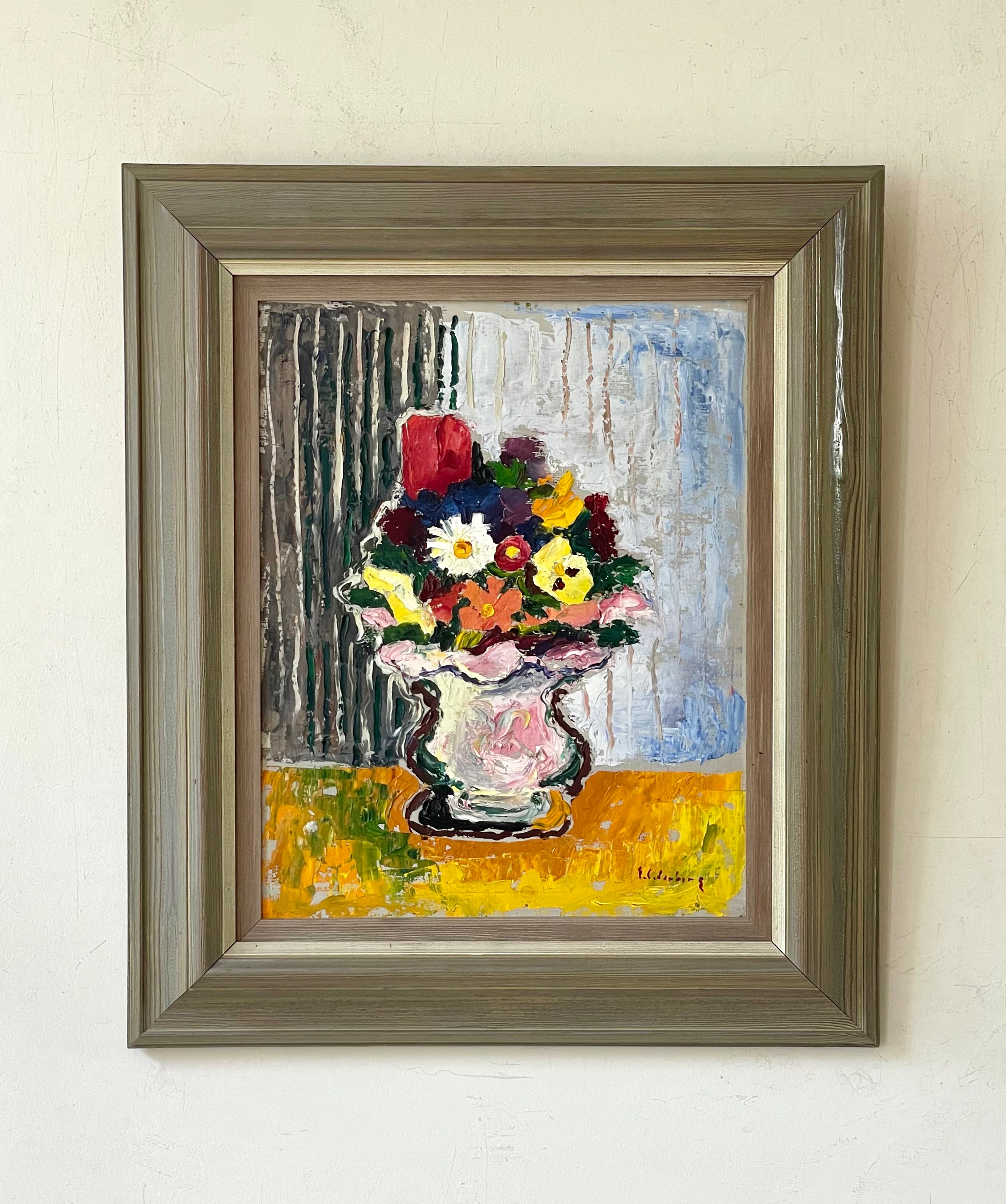 Floral in a White Vase