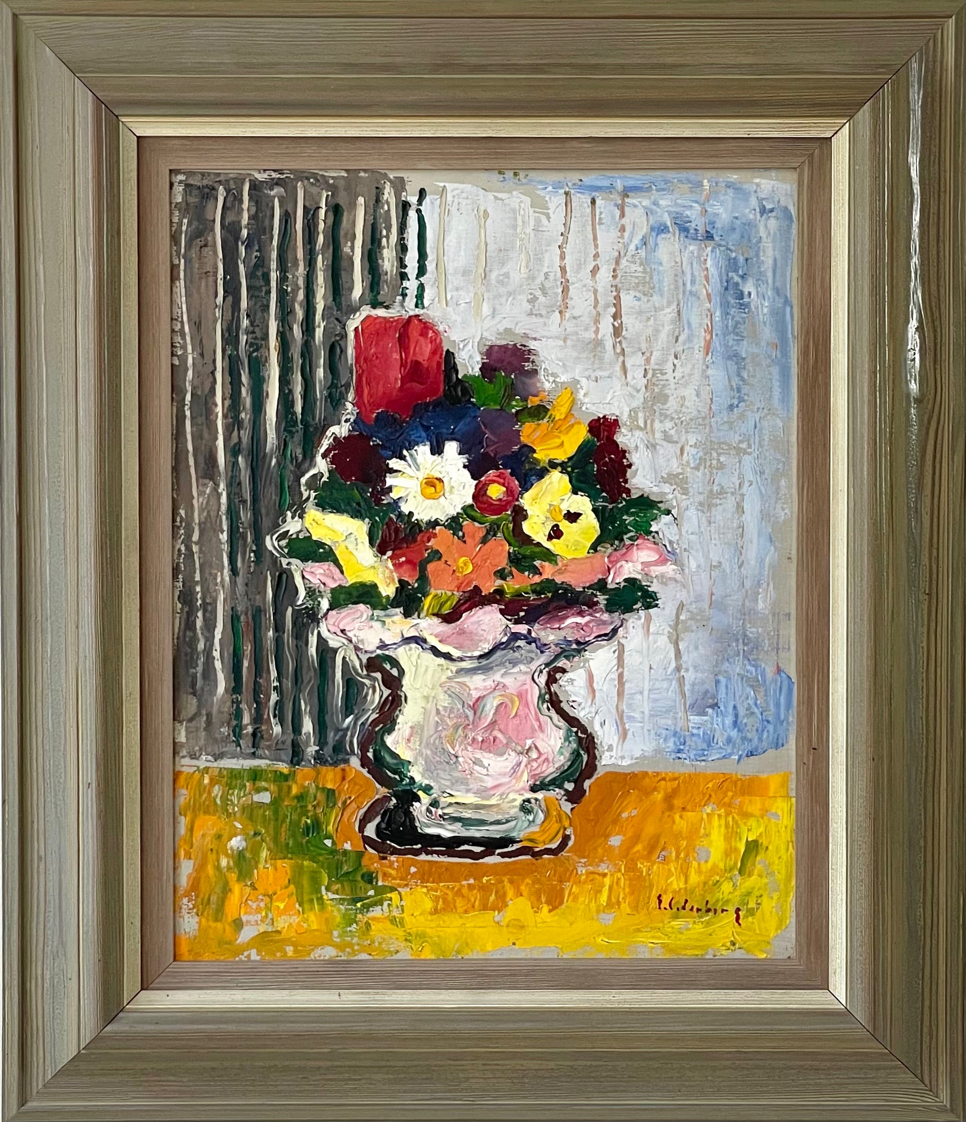 Floral in a White Vase