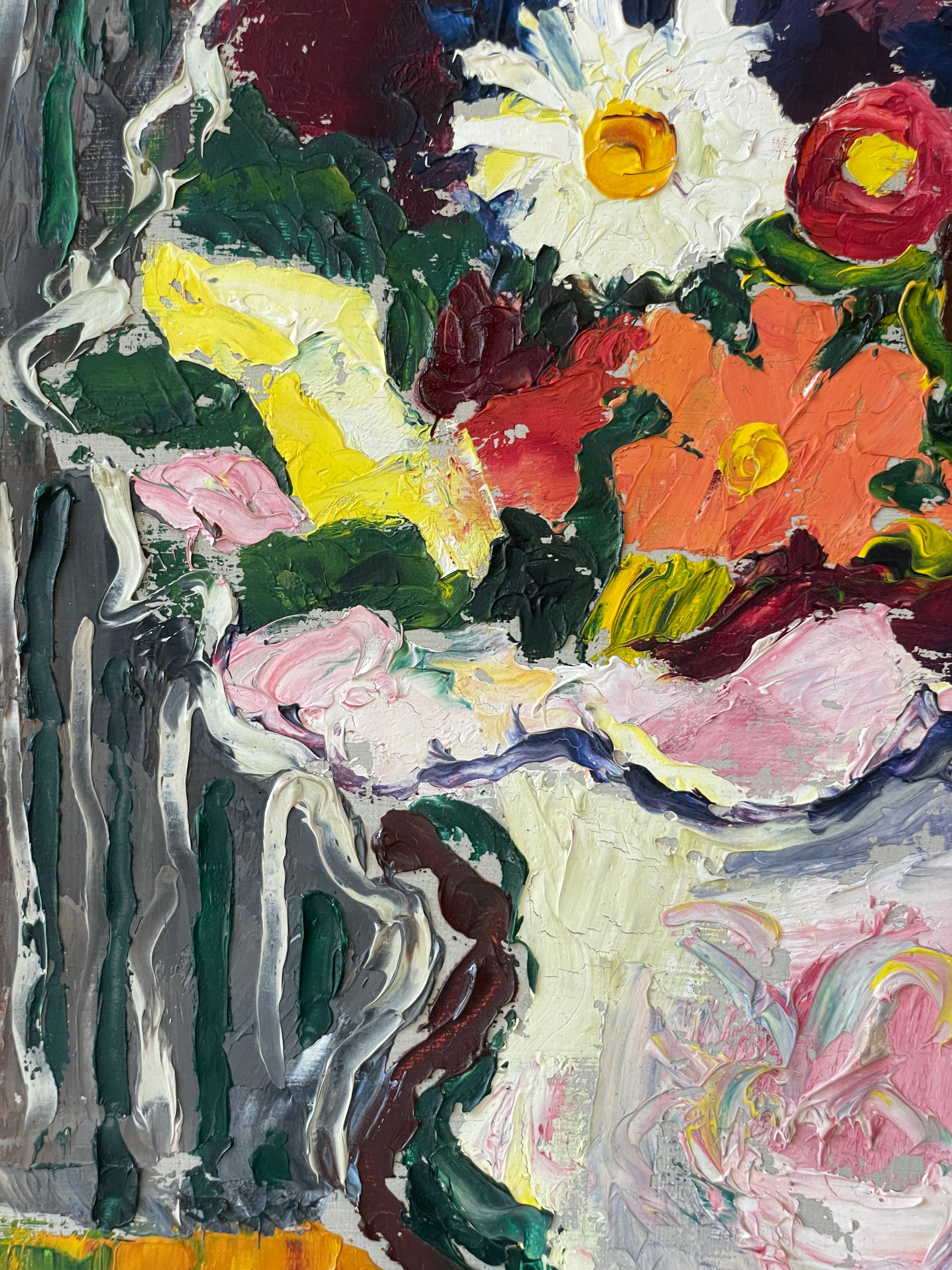 Floral in a White Vase