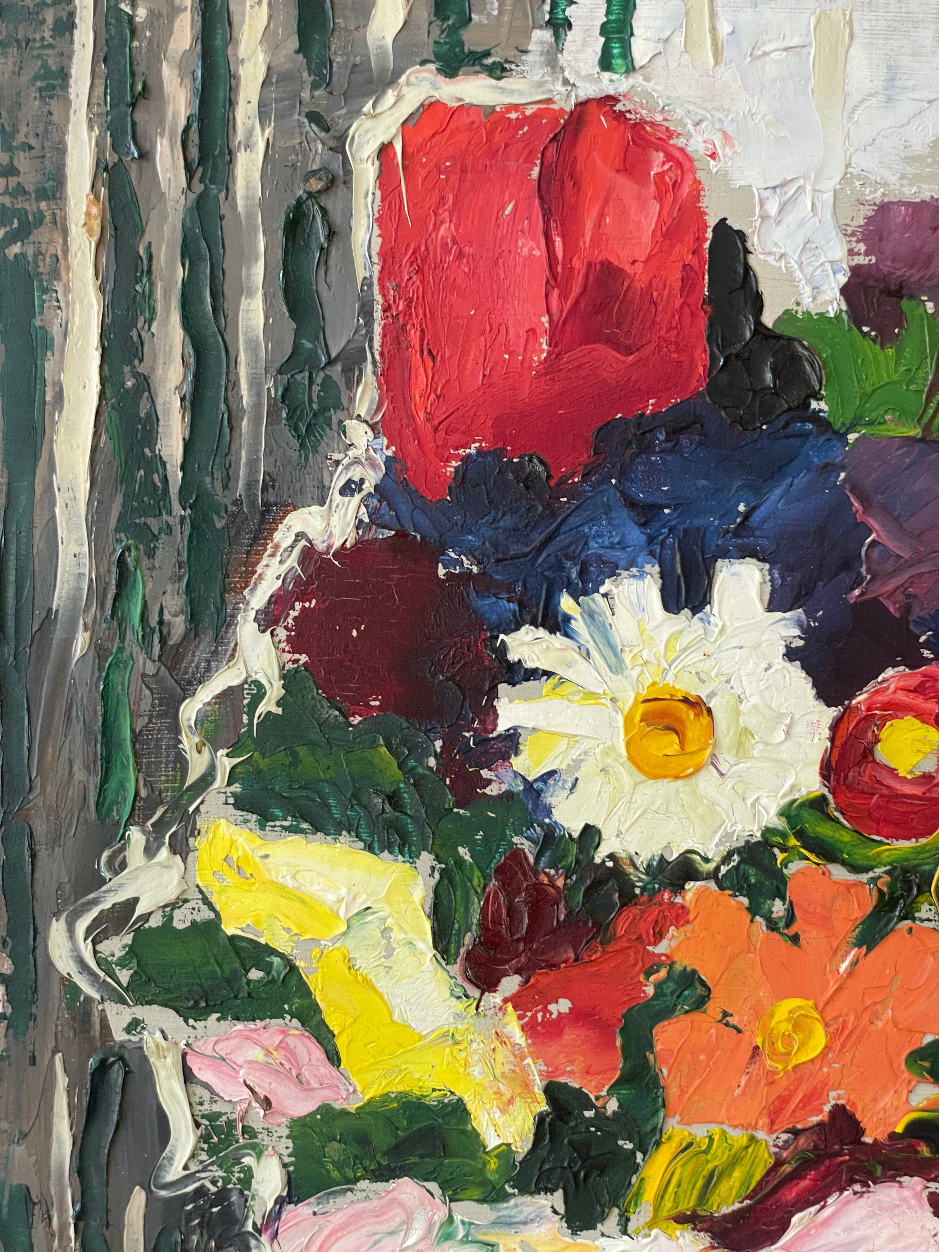 Floral in a White Vase