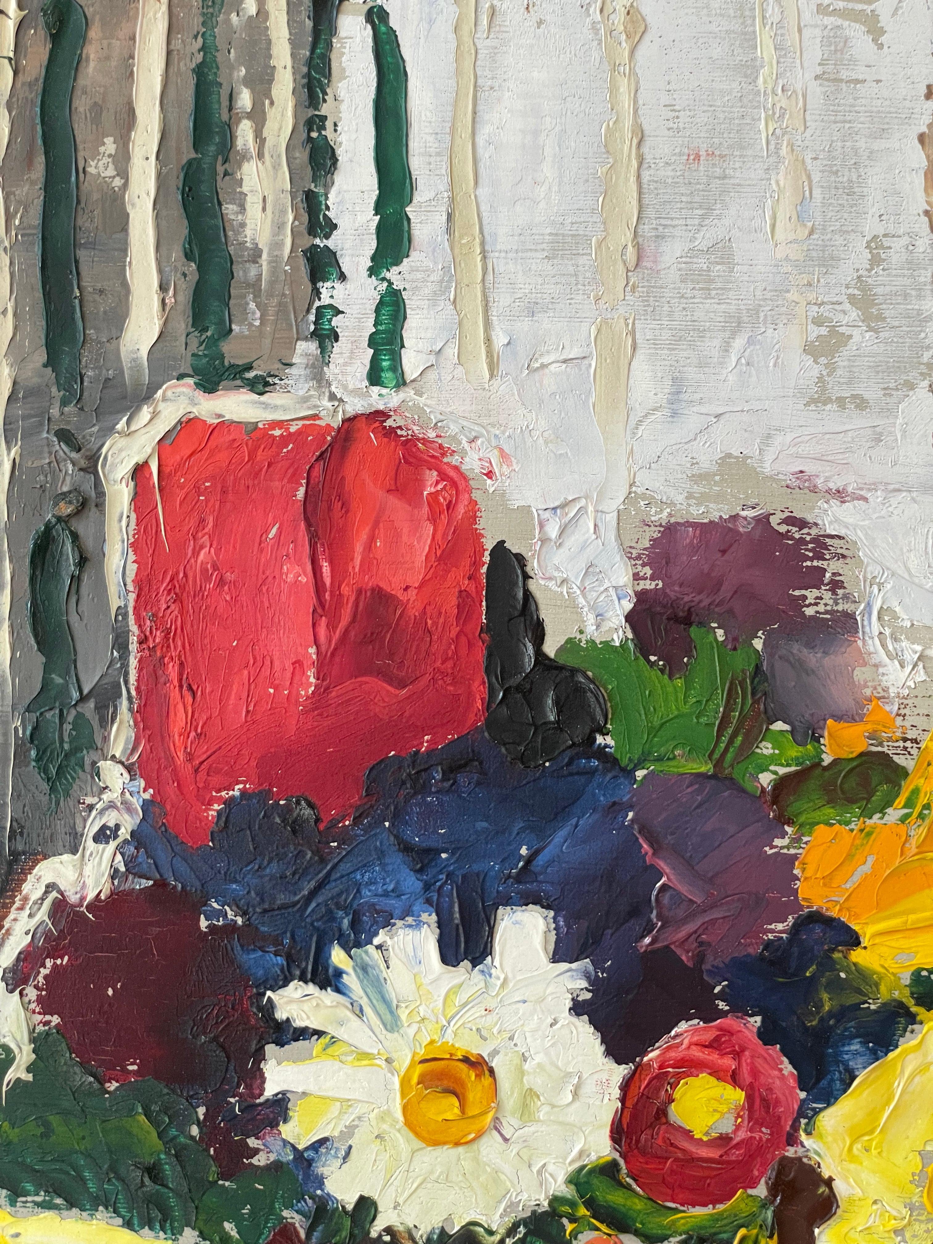 Floral in a White Vase