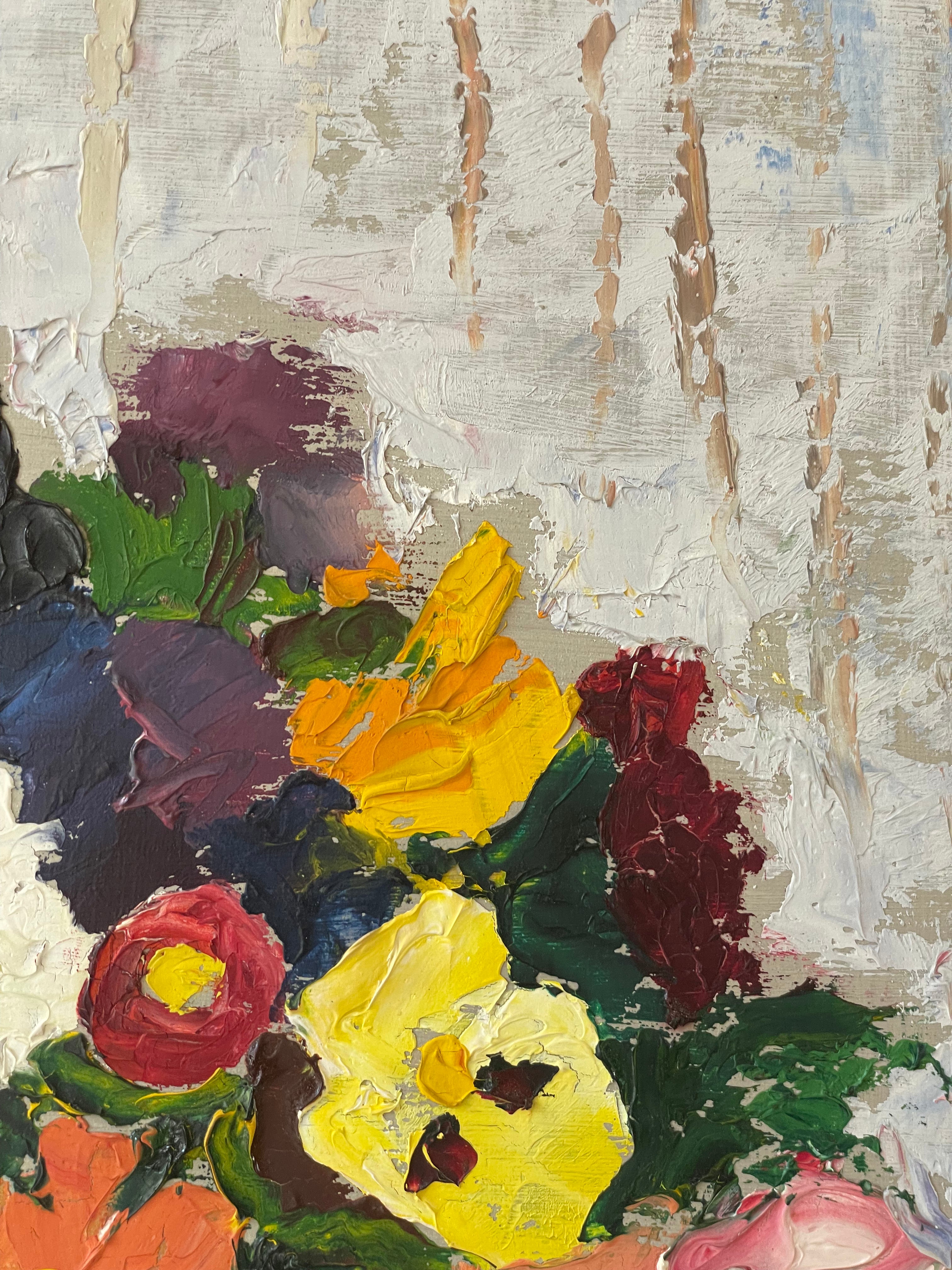Floral in a White Vase