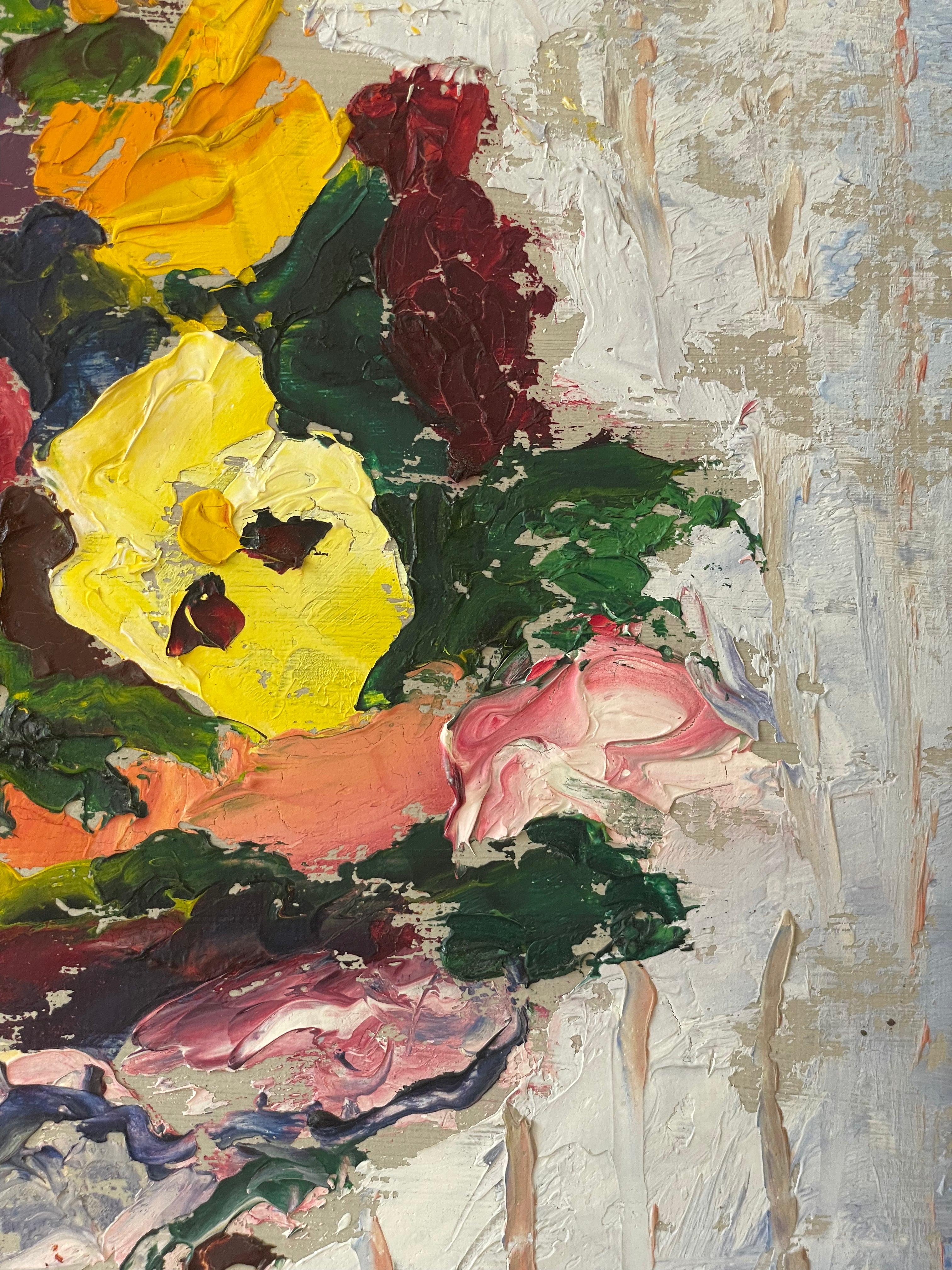 Floral in a White Vase