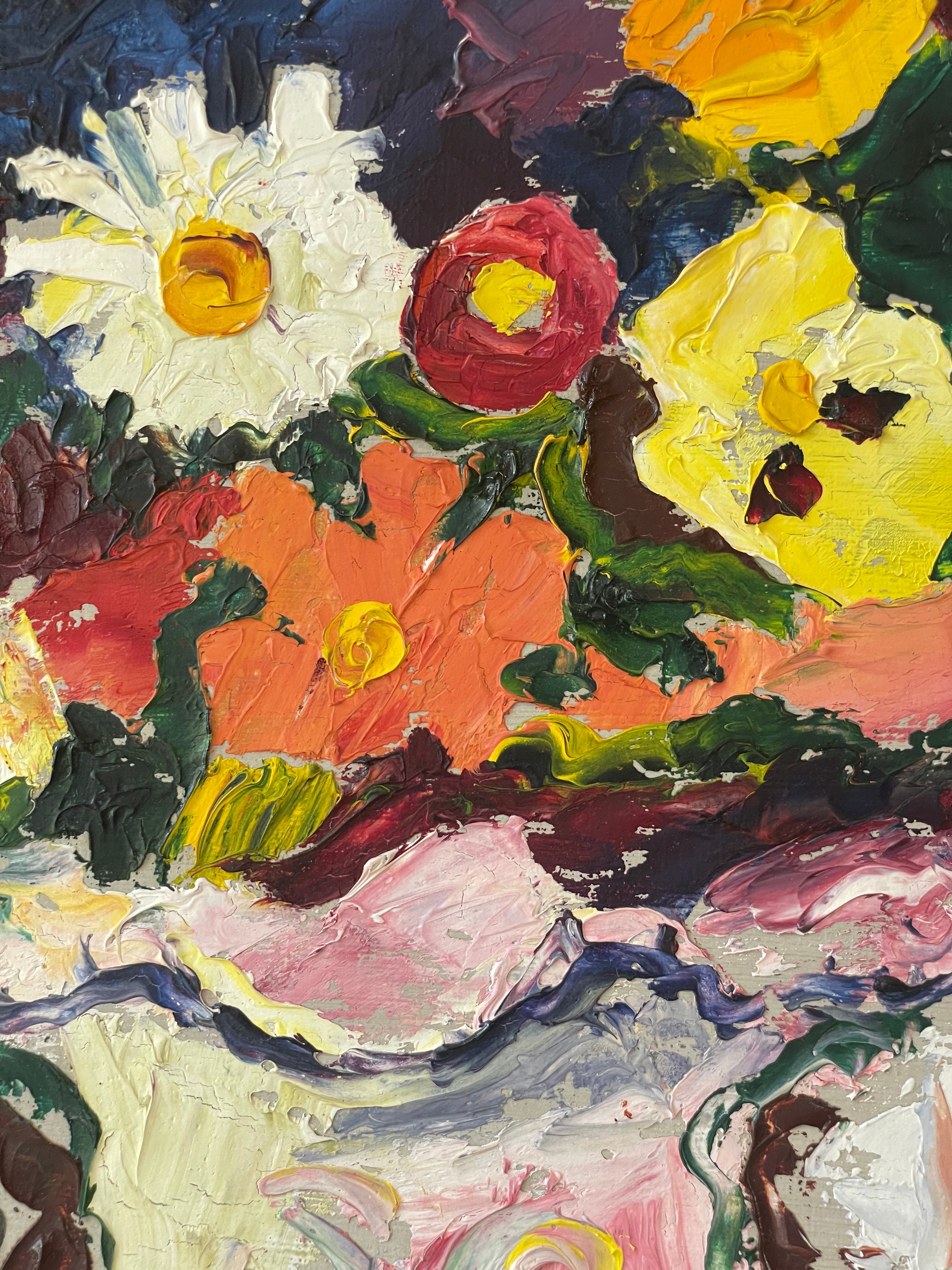 Floral in a White Vase