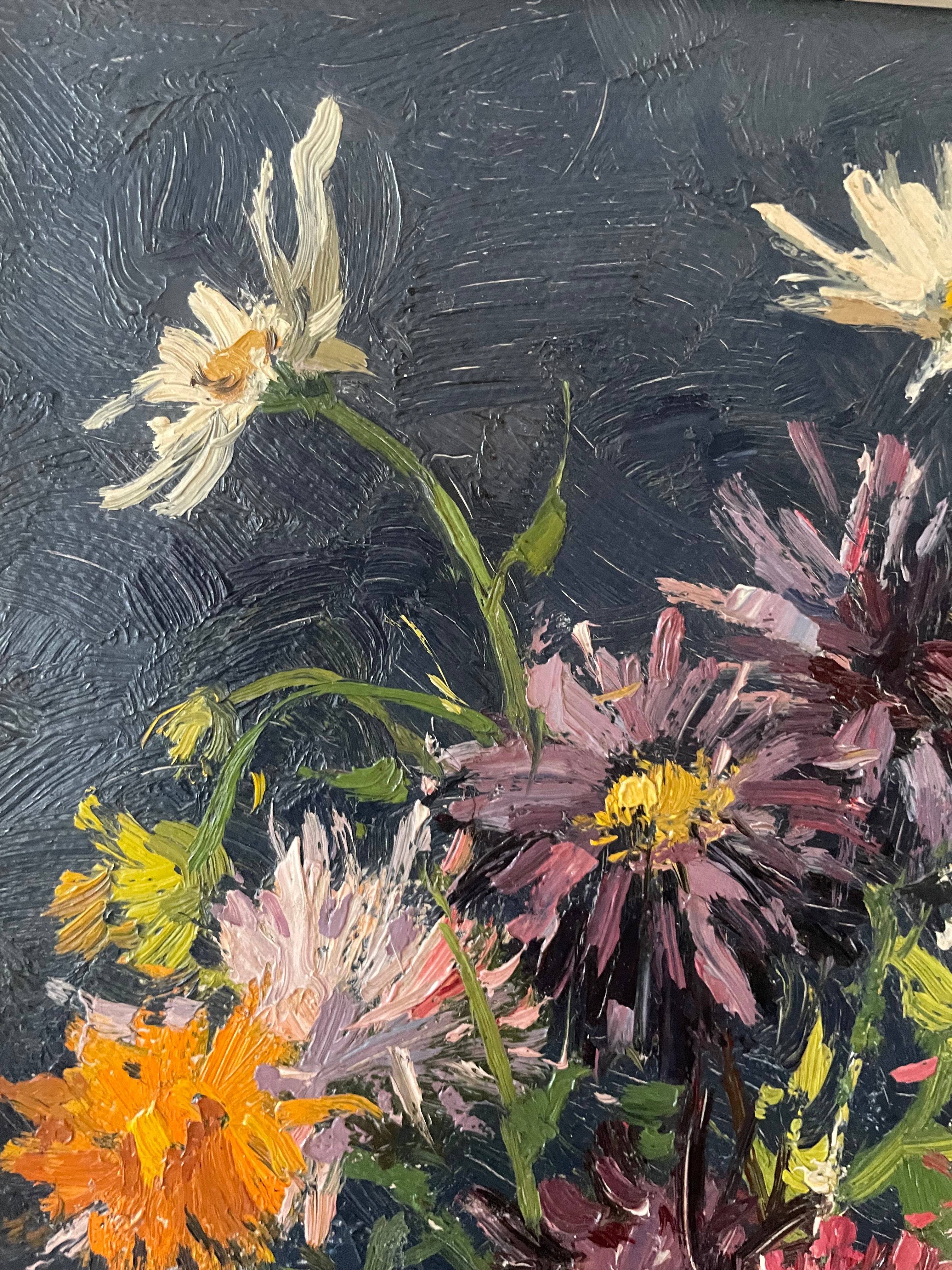 Summer Flowers in White Vase