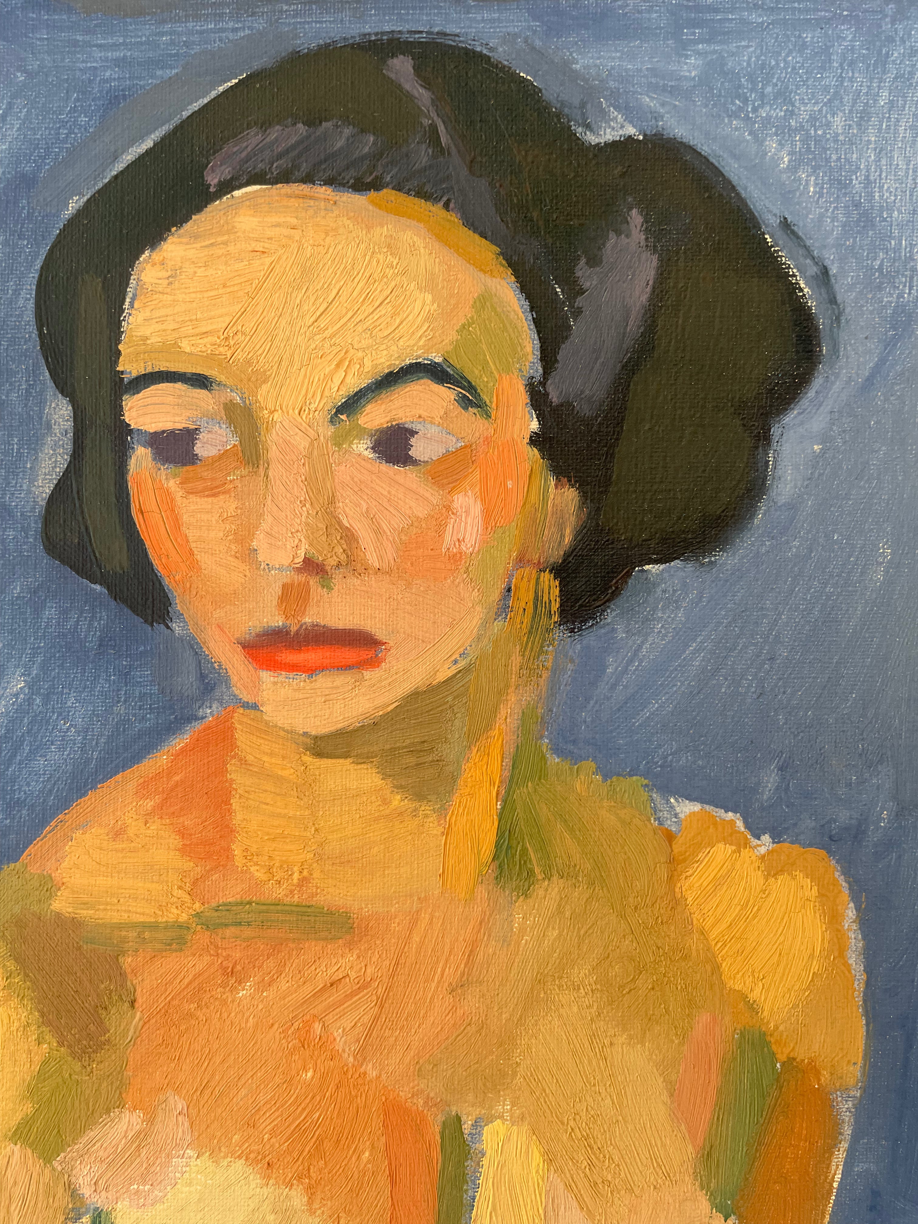 Seated Blue Nude