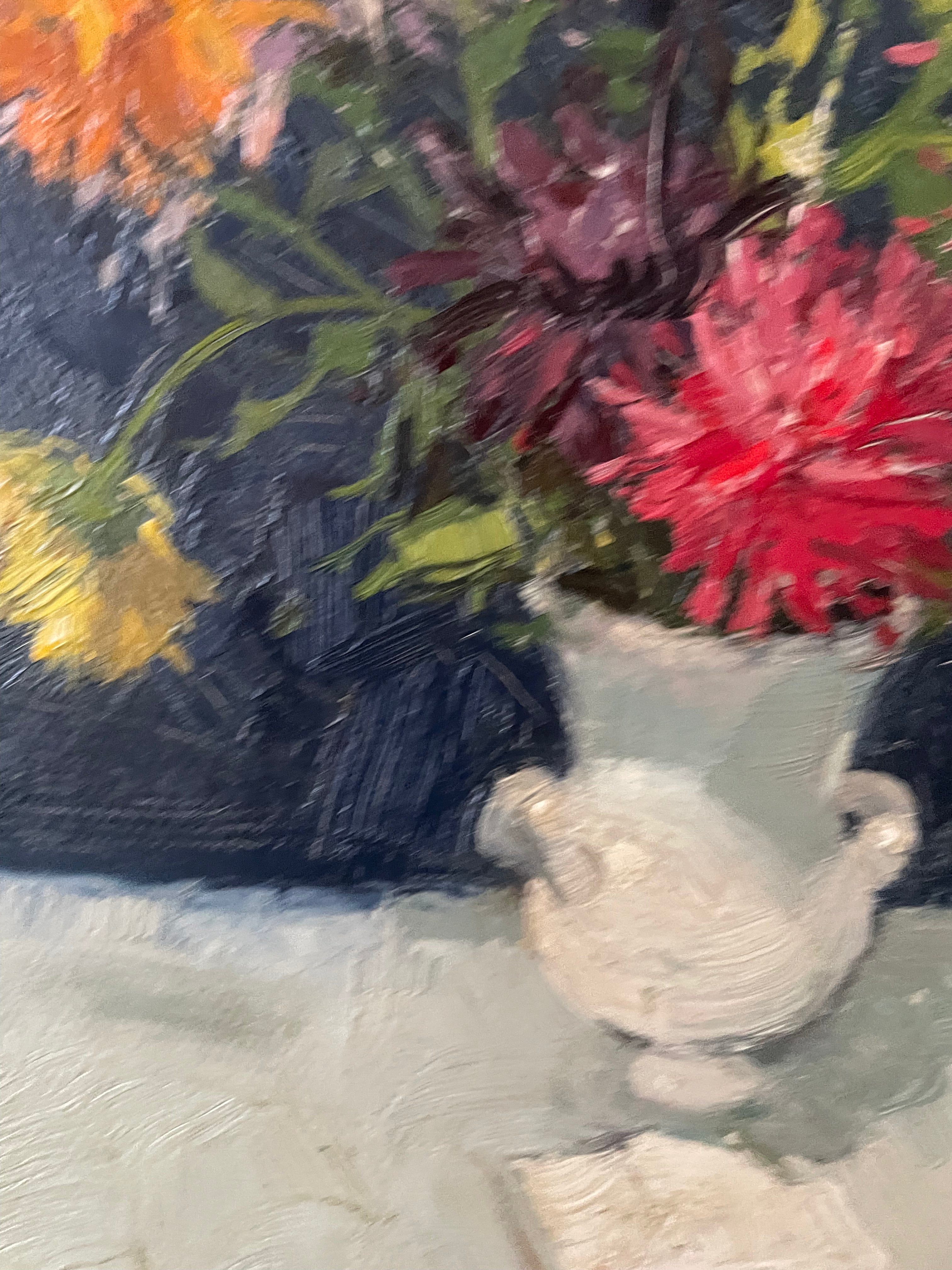 Summer Flowers in White Vase