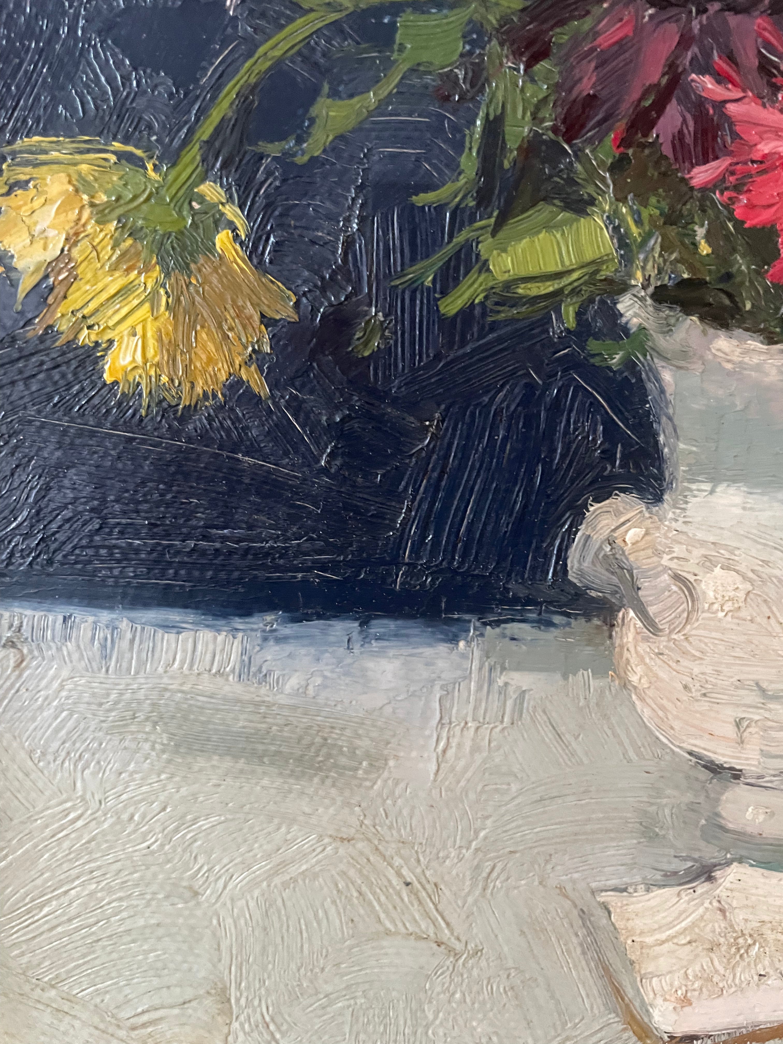 Summer Flowers in White Vase