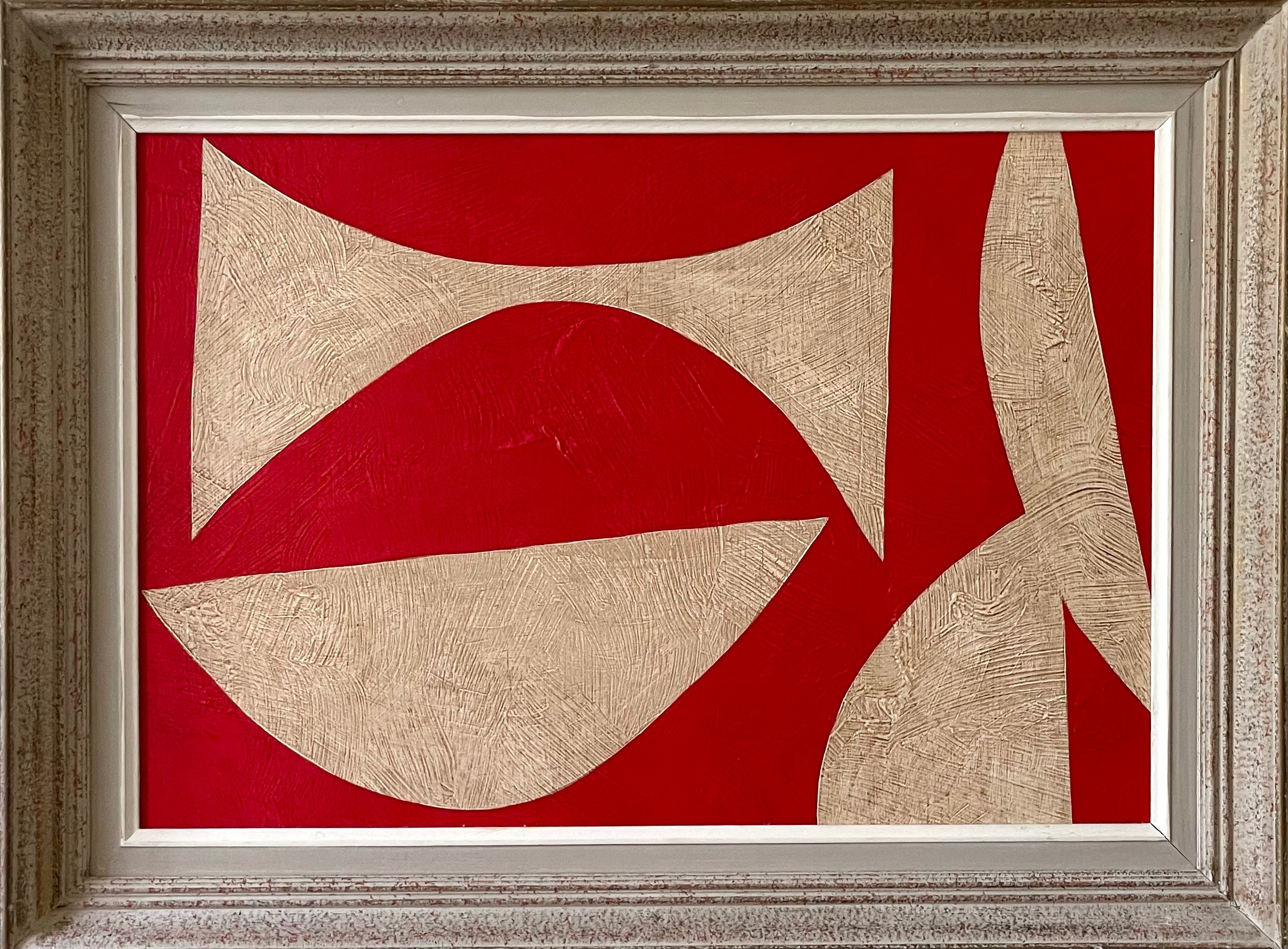 Red and White Abstract