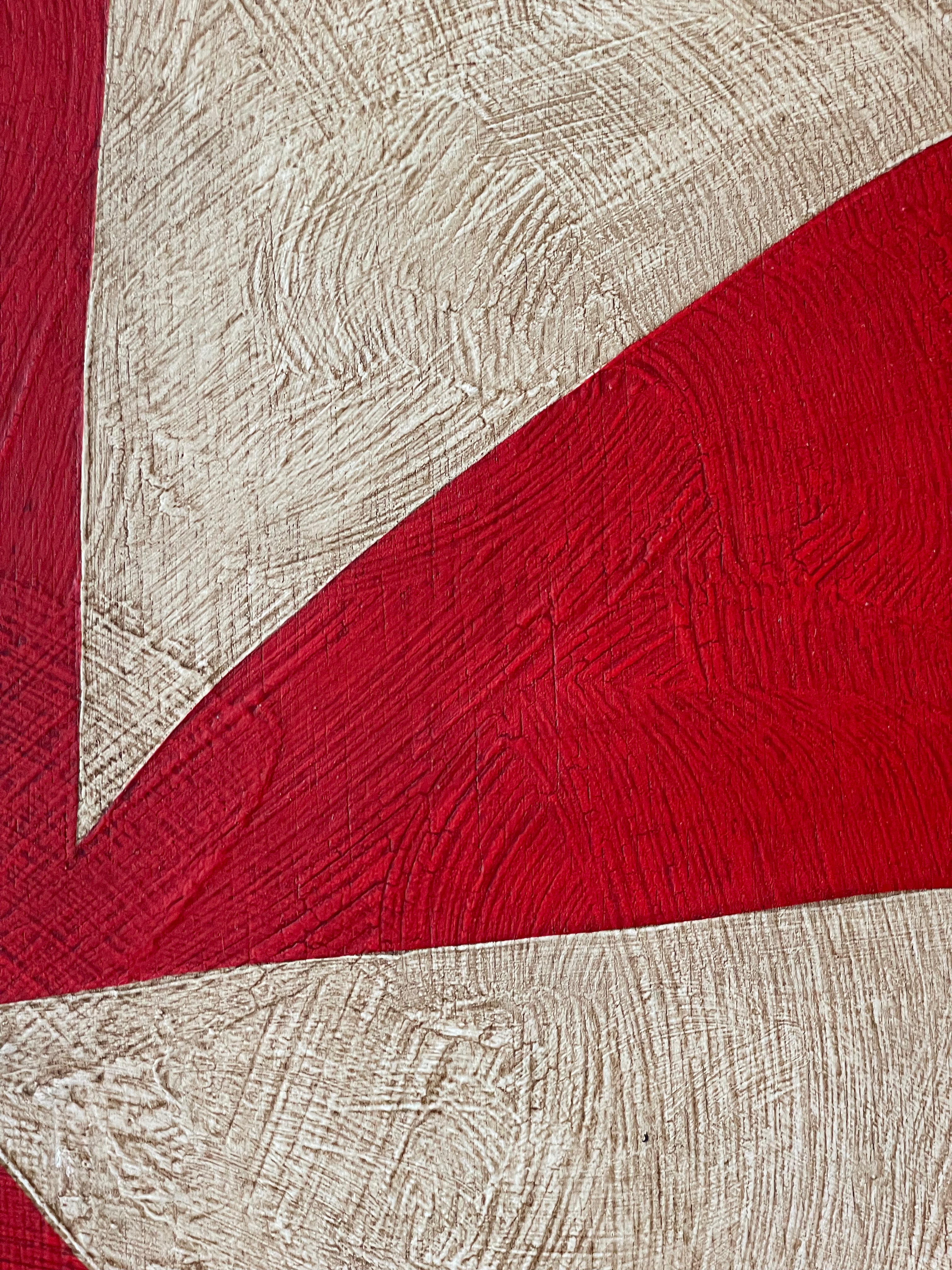 Red and White Abstract