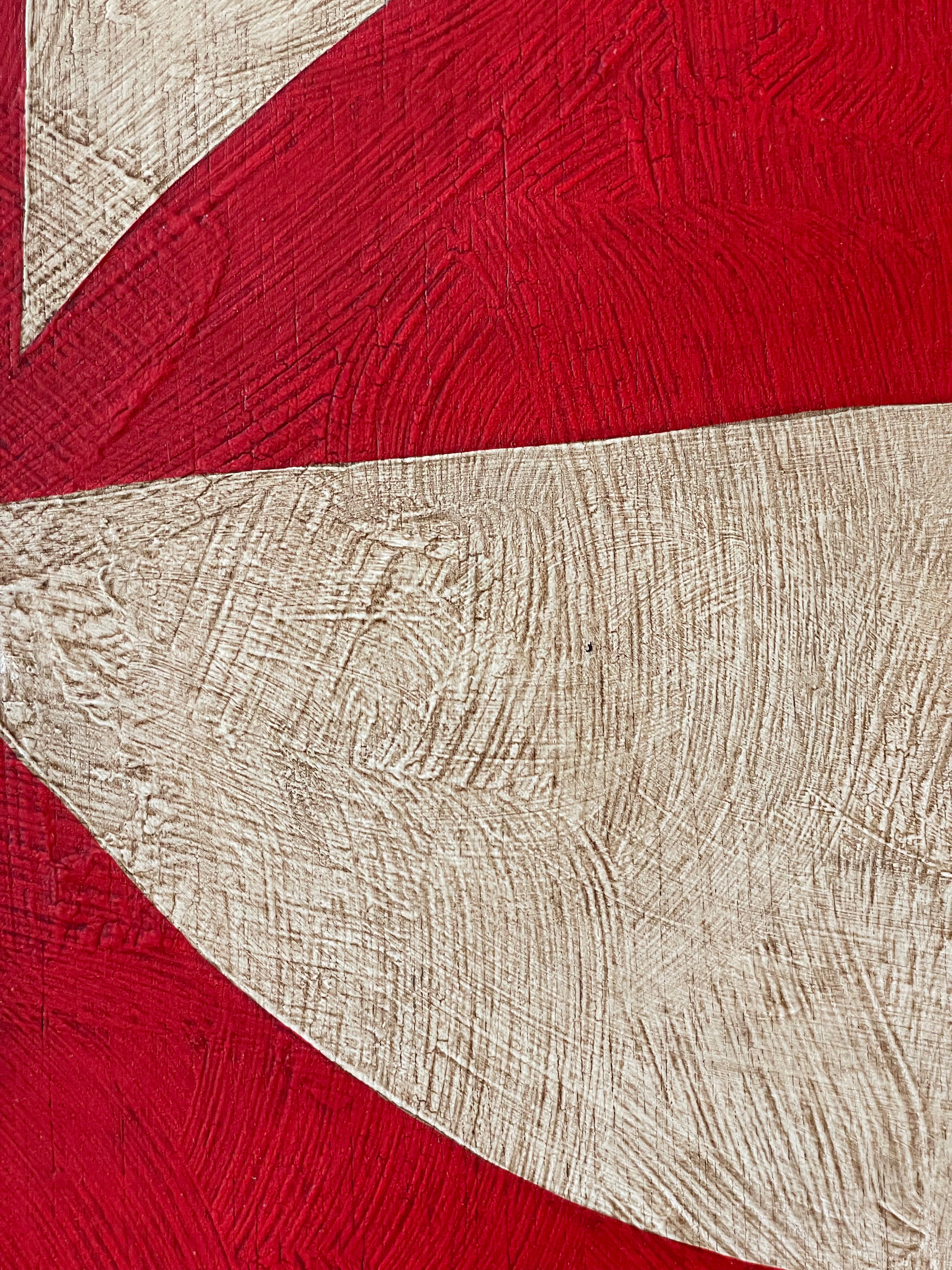Red and White Abstract