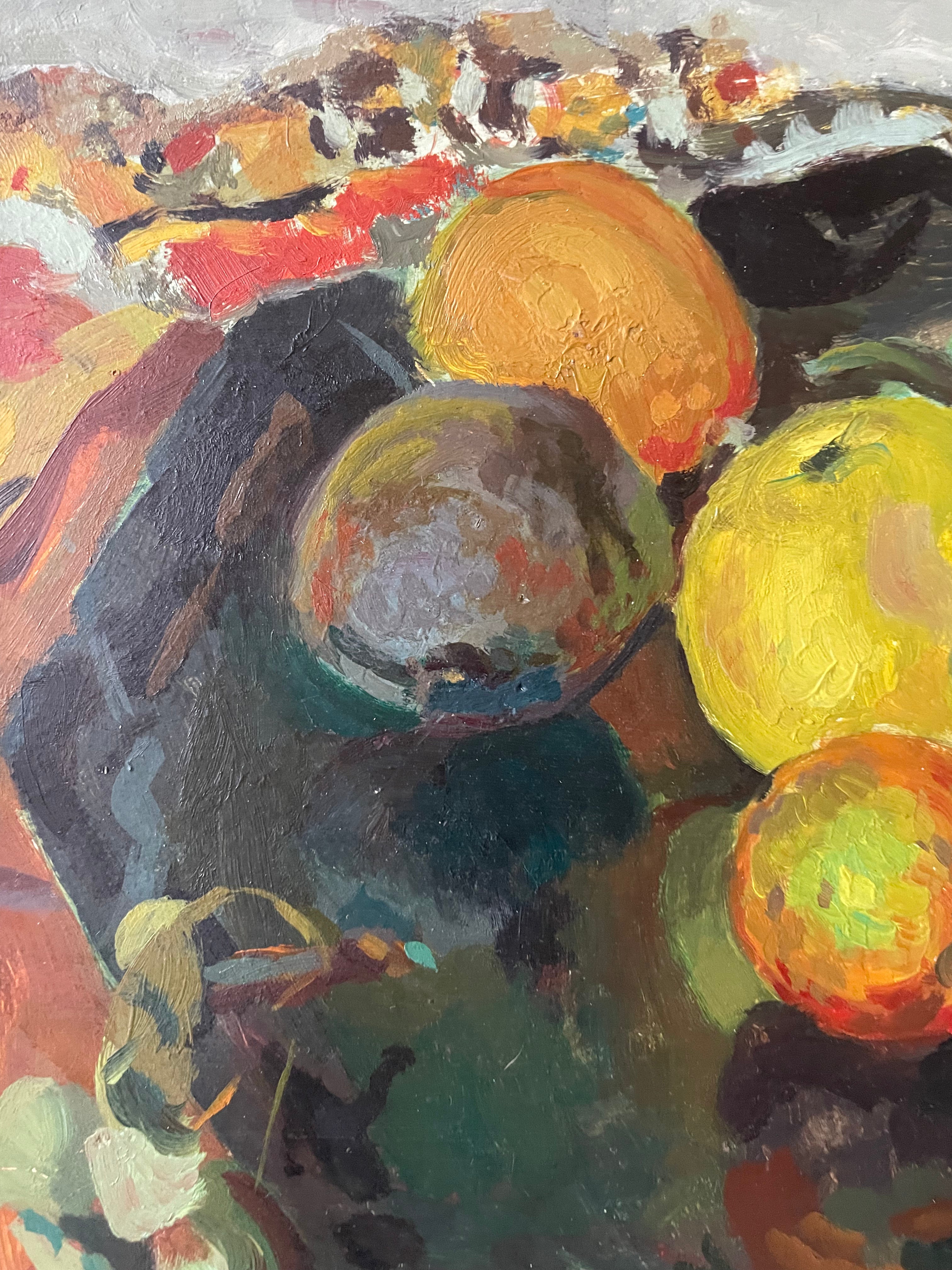 Fruit on a Dark Plate