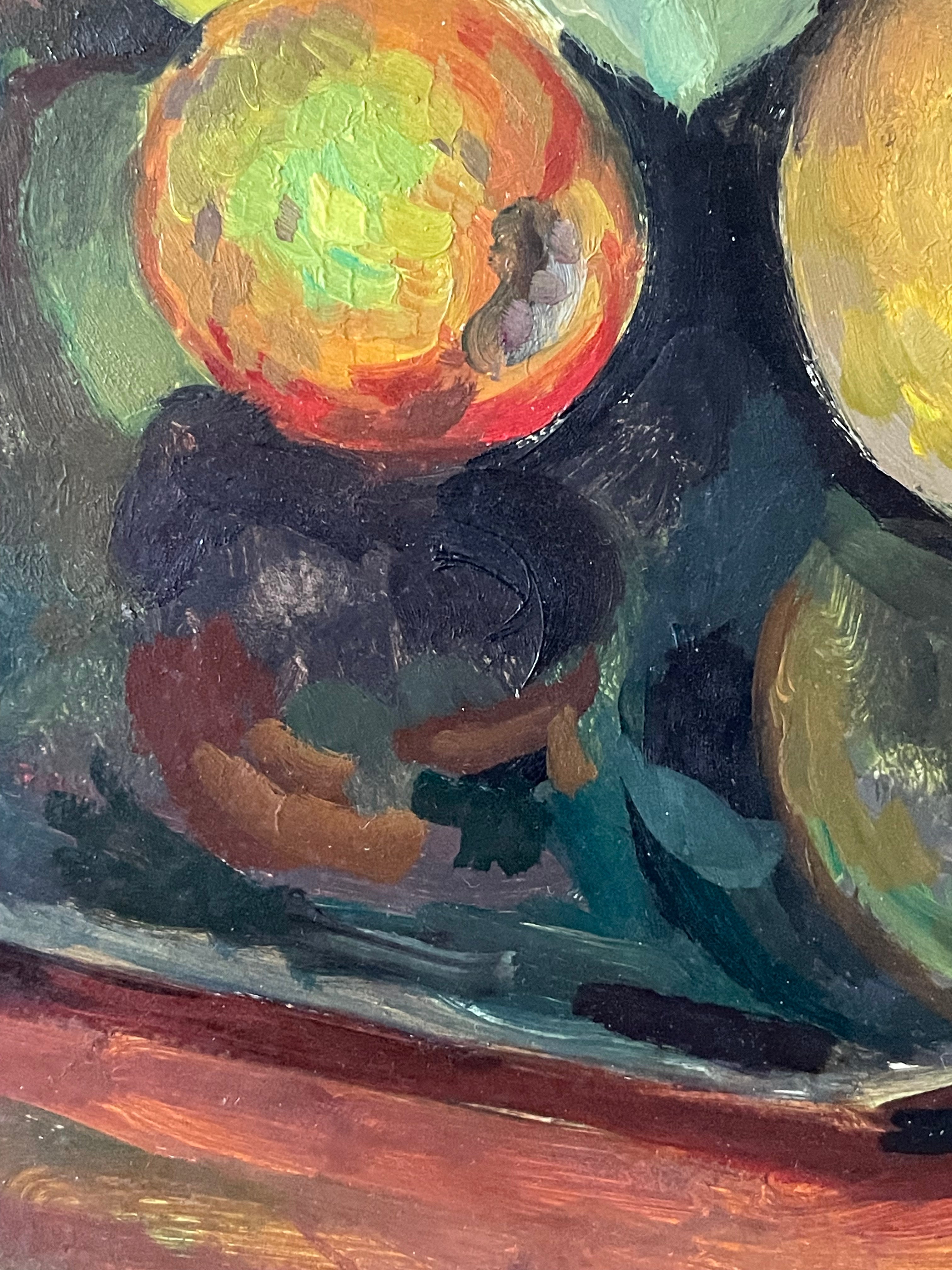 Fruit on a Dark Plate