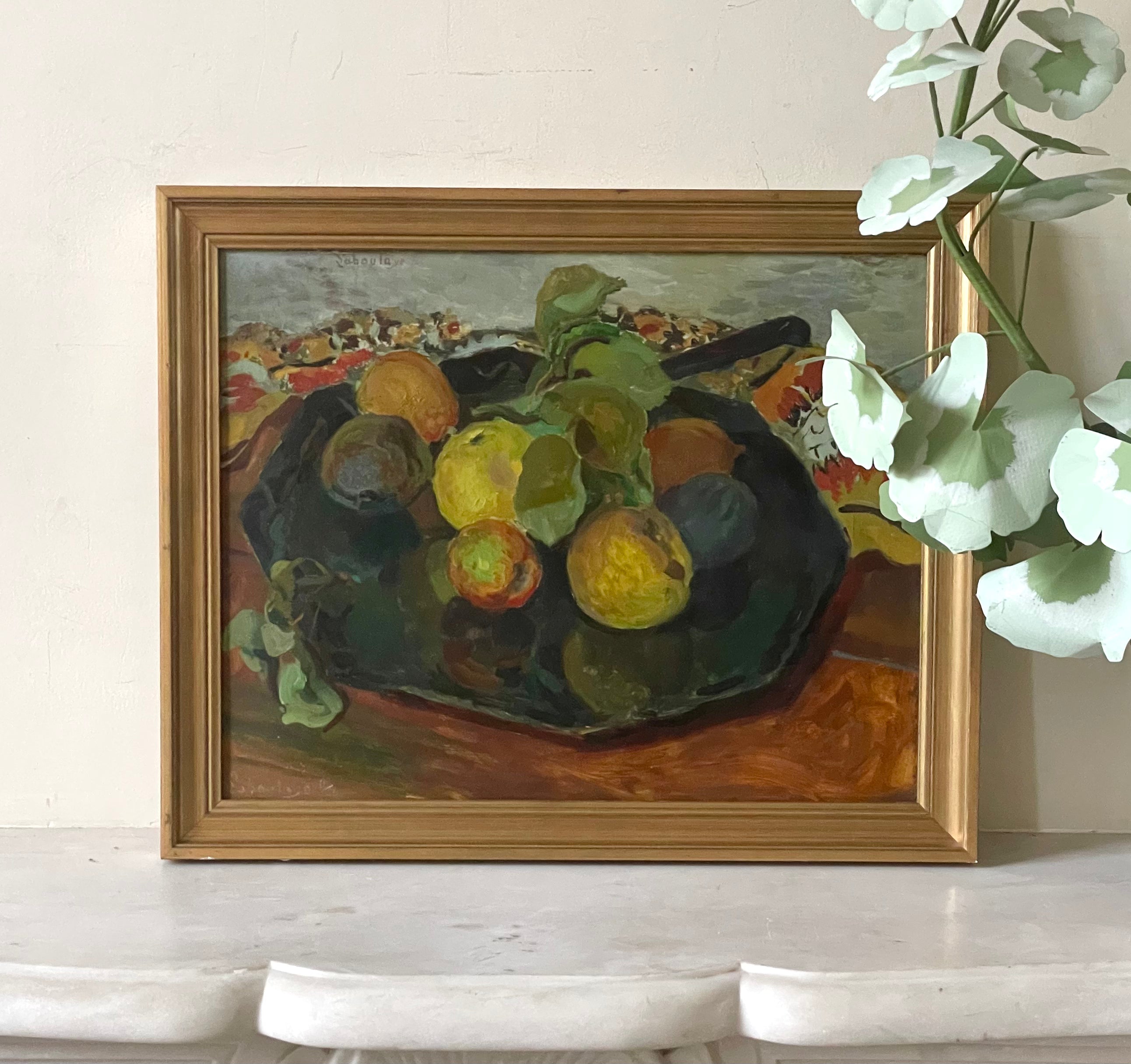 Fruit on a Dark Plate