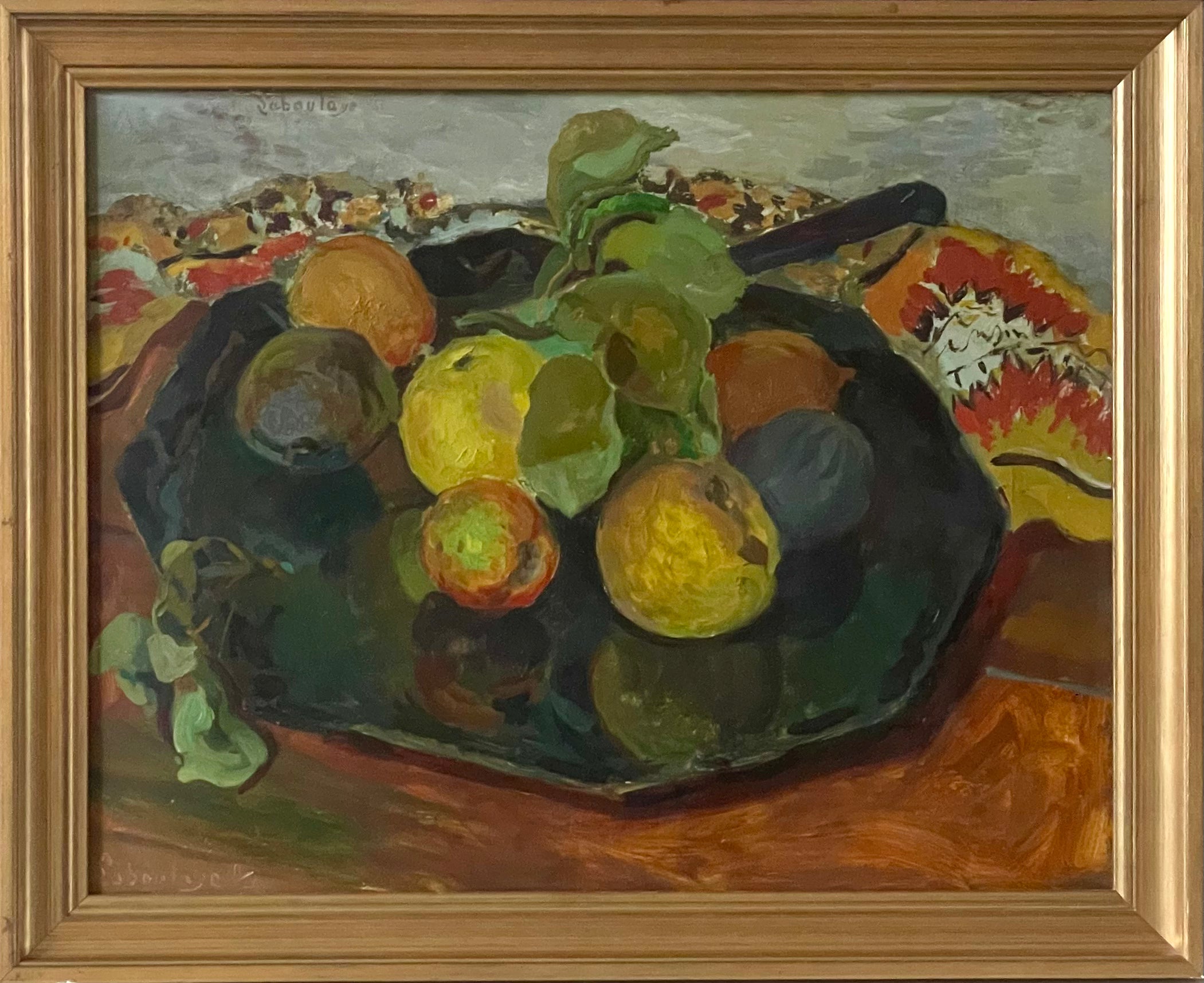 Fruit on a Dark Plate