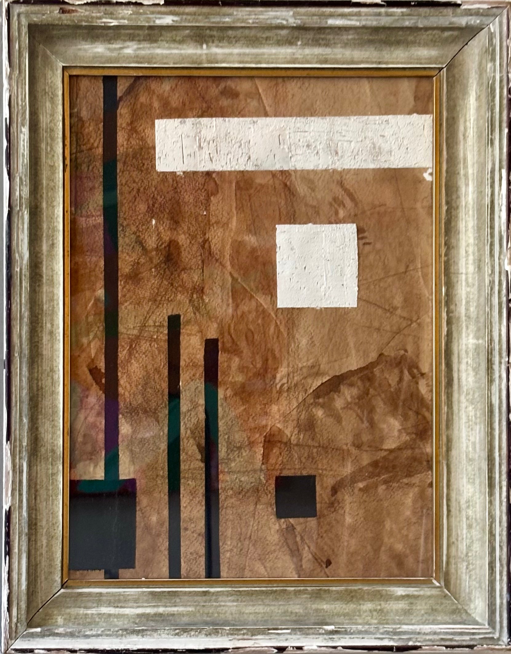 Brown and White Abstract