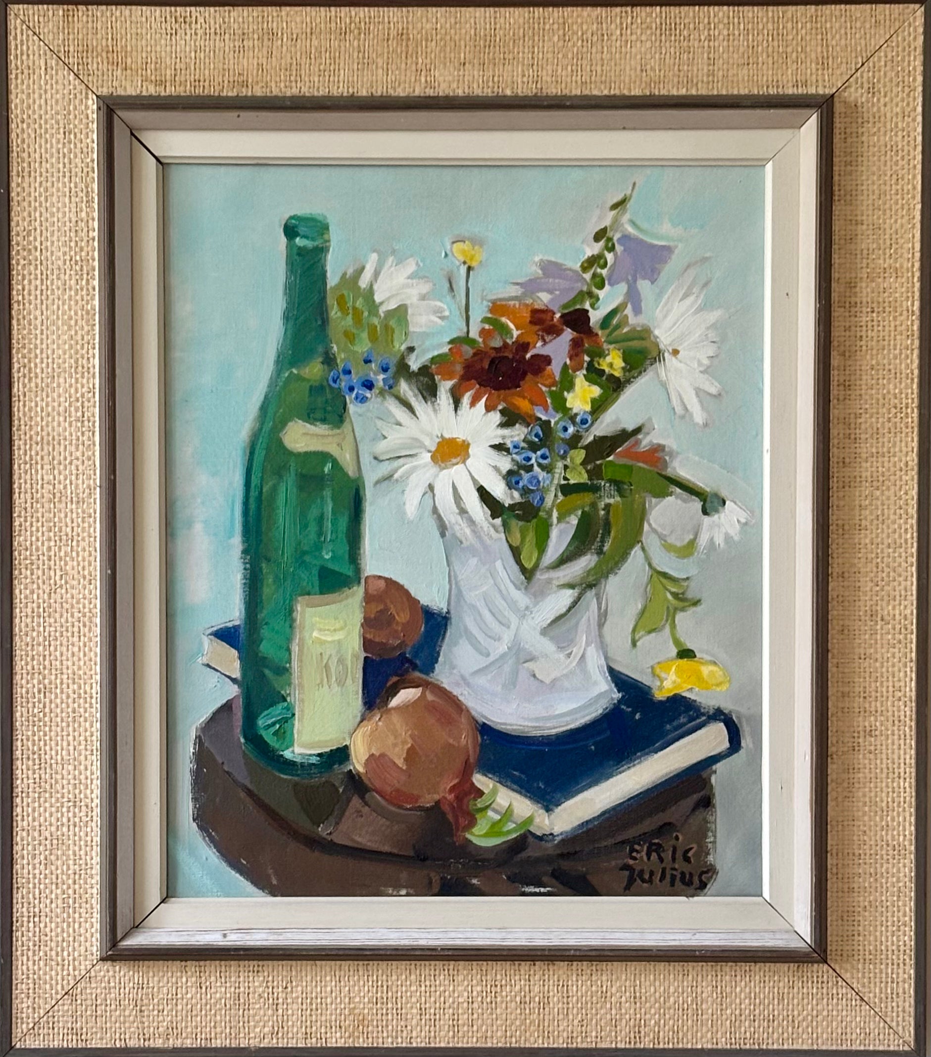 Flowers and Wine Bottle
