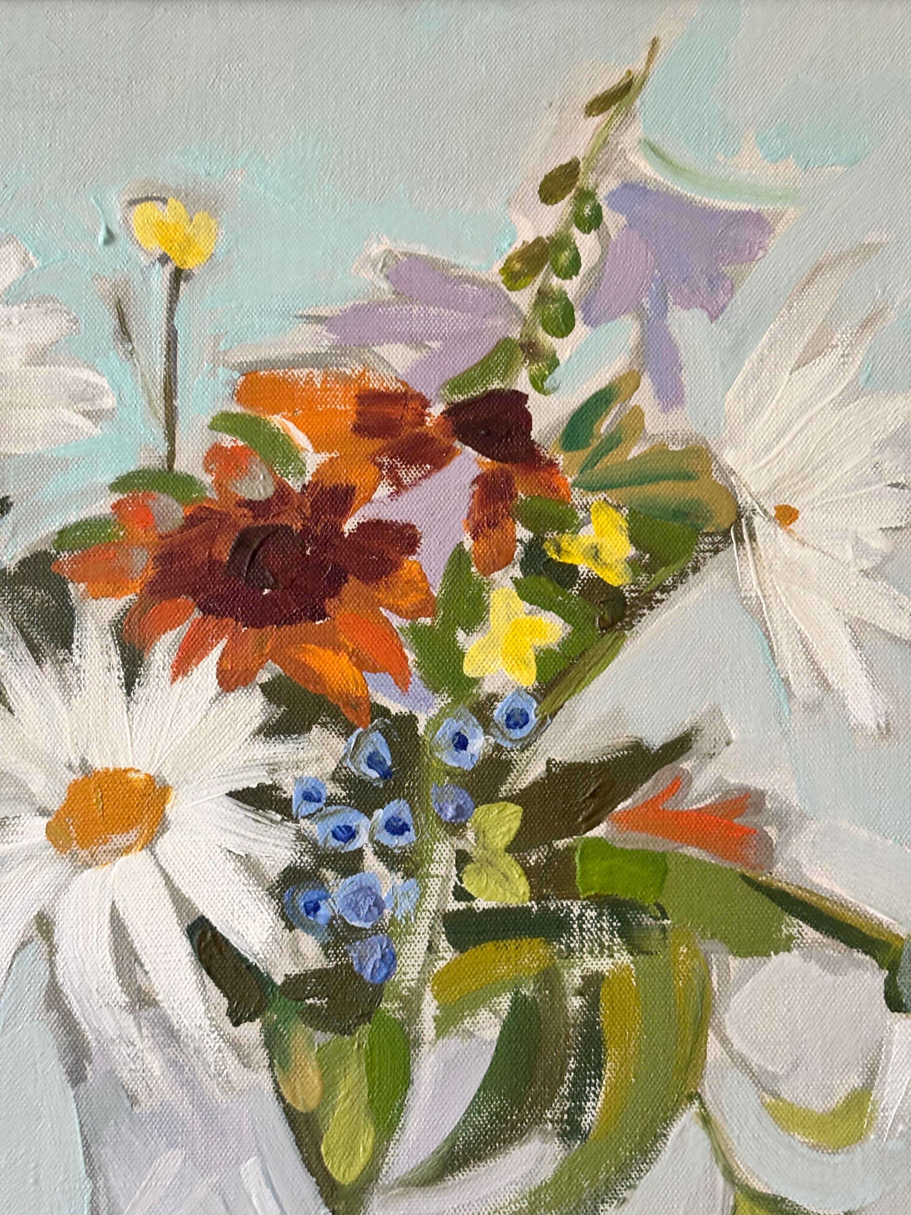 Flowers and Wine Bottle