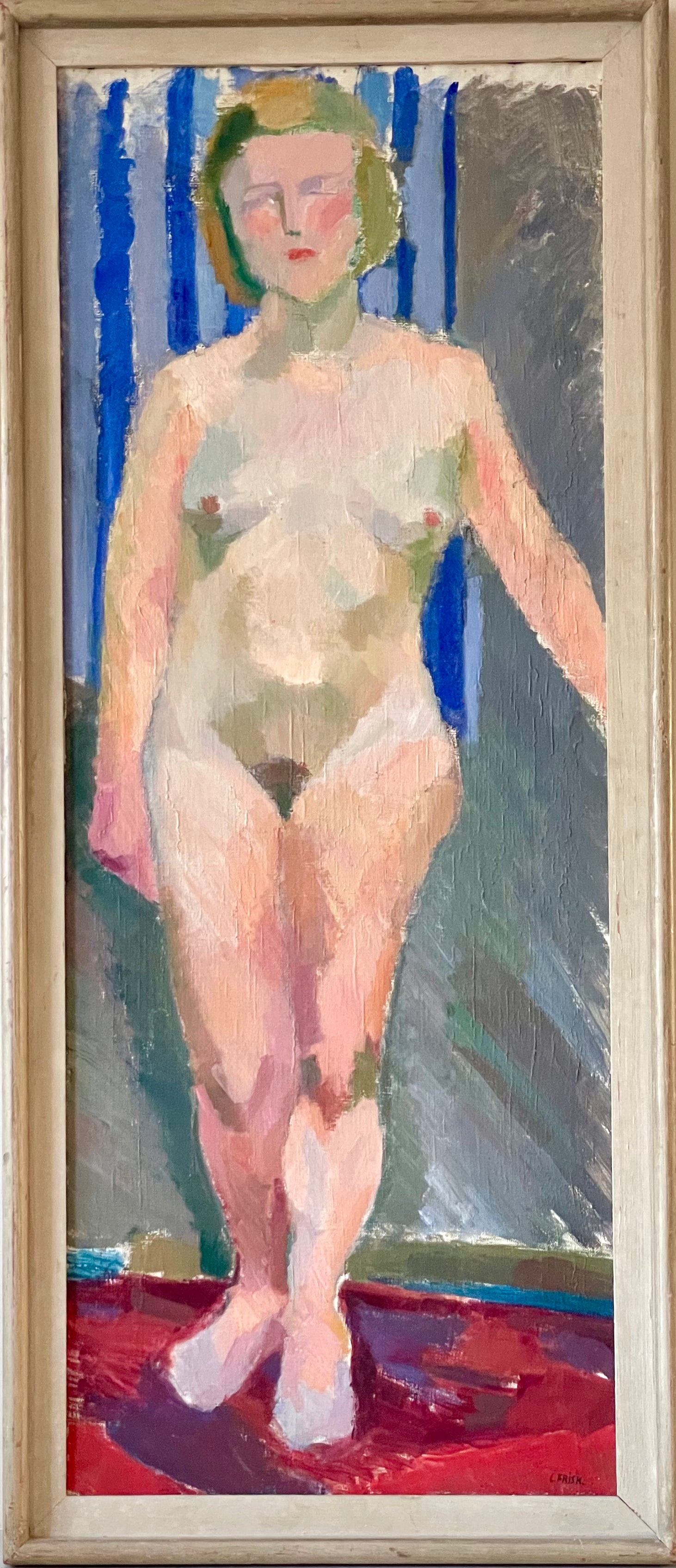 Standing Nude on Red