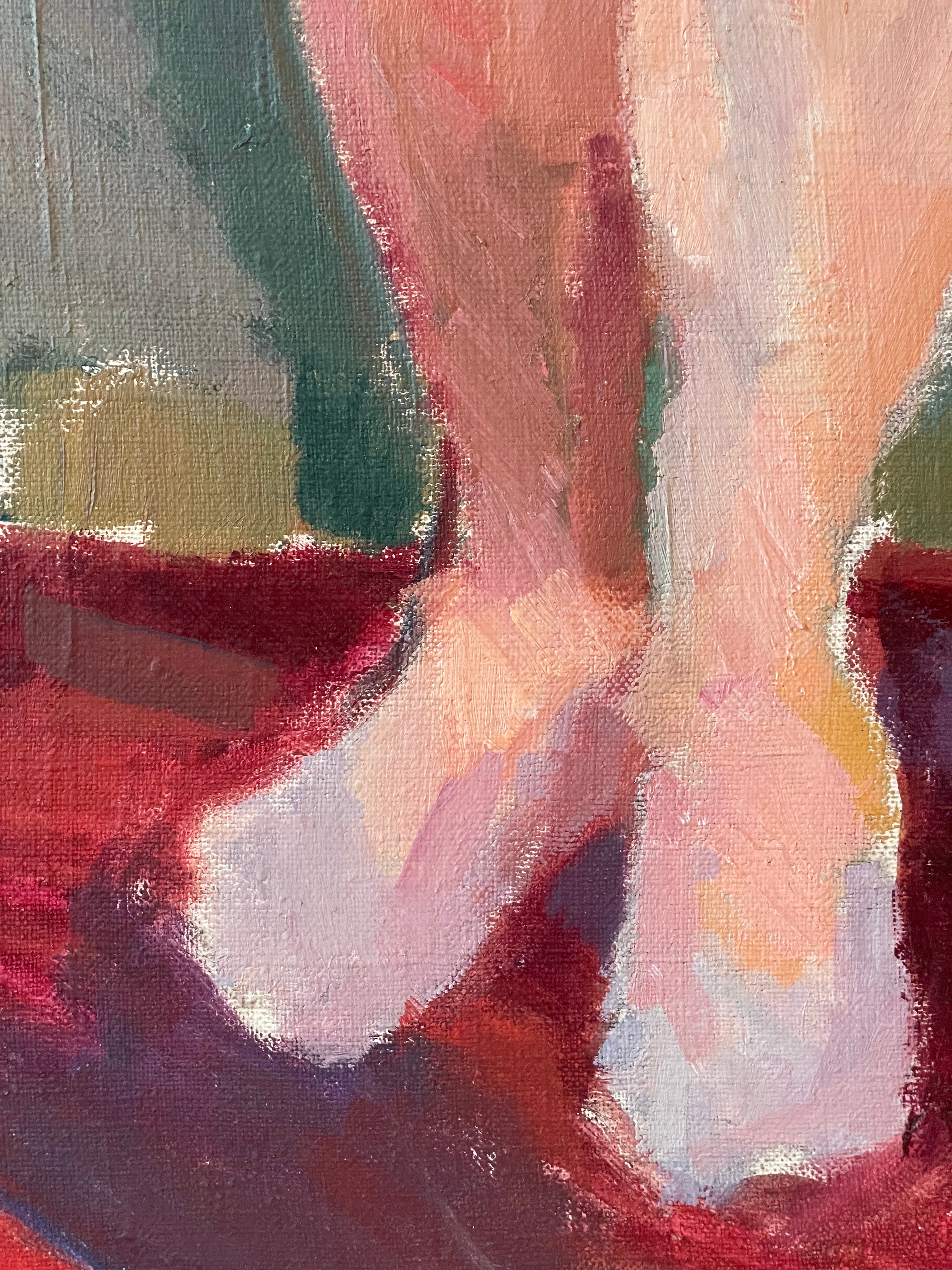 Standing Nude on Red