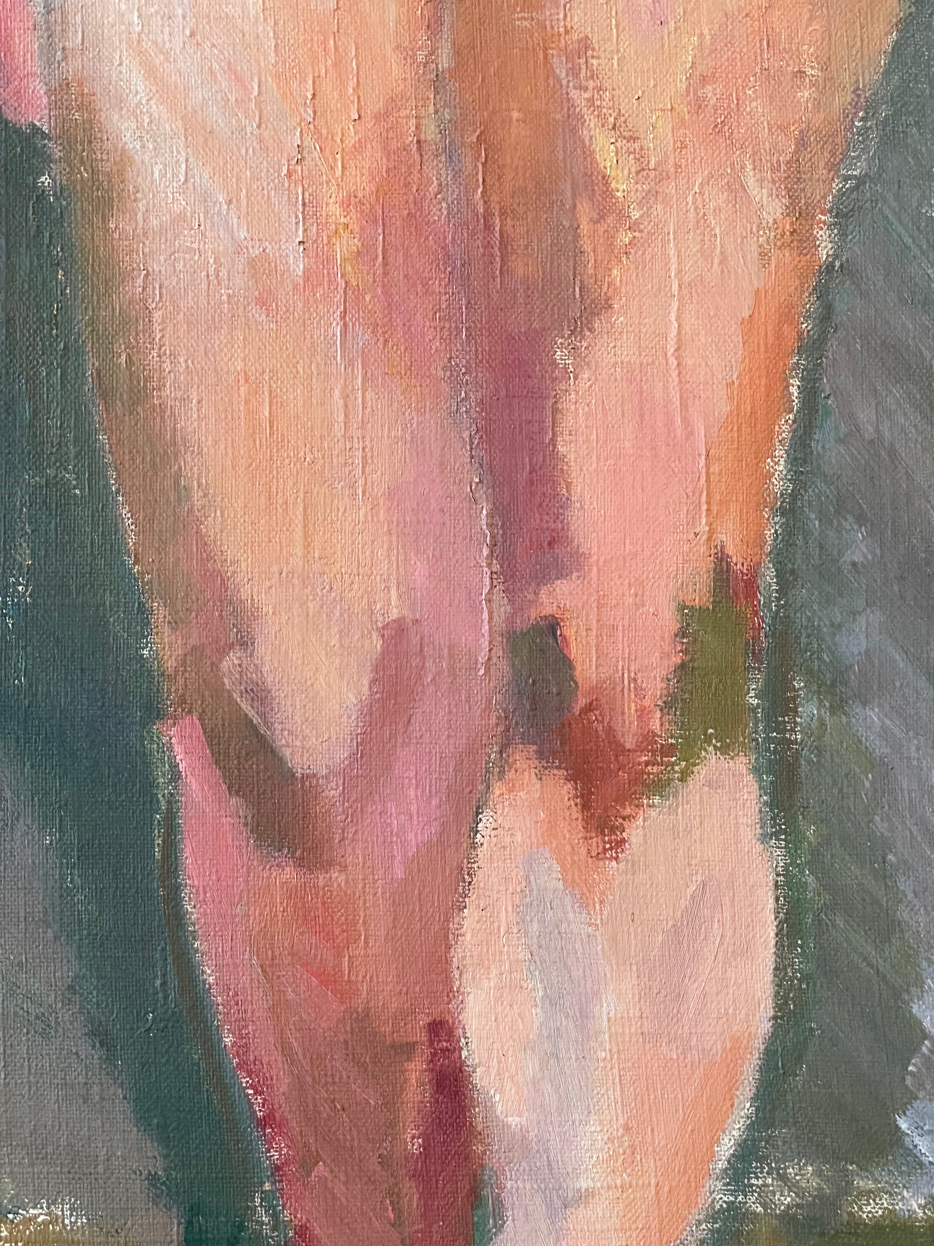 Standing Nude on Red