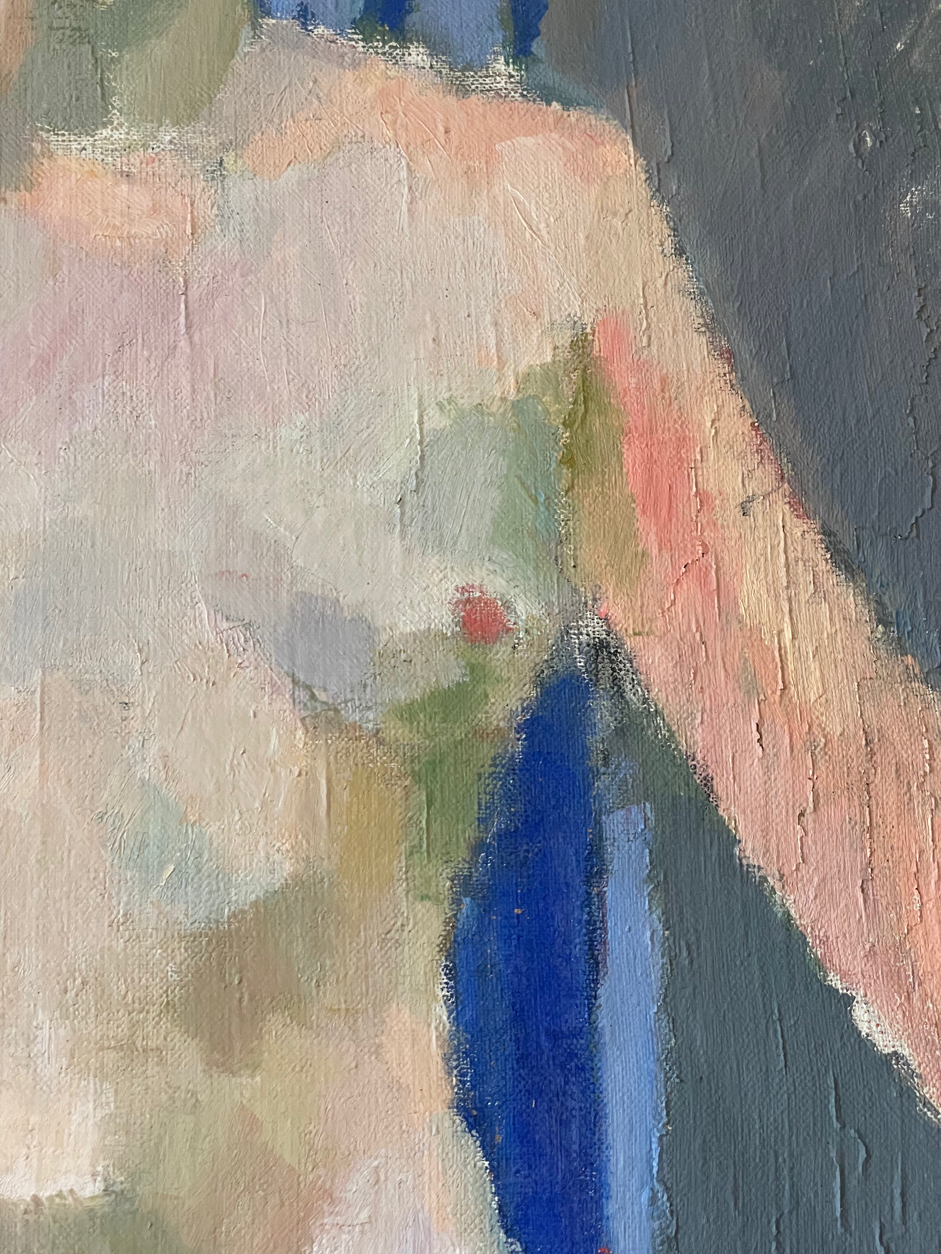 Standing Nude on Red