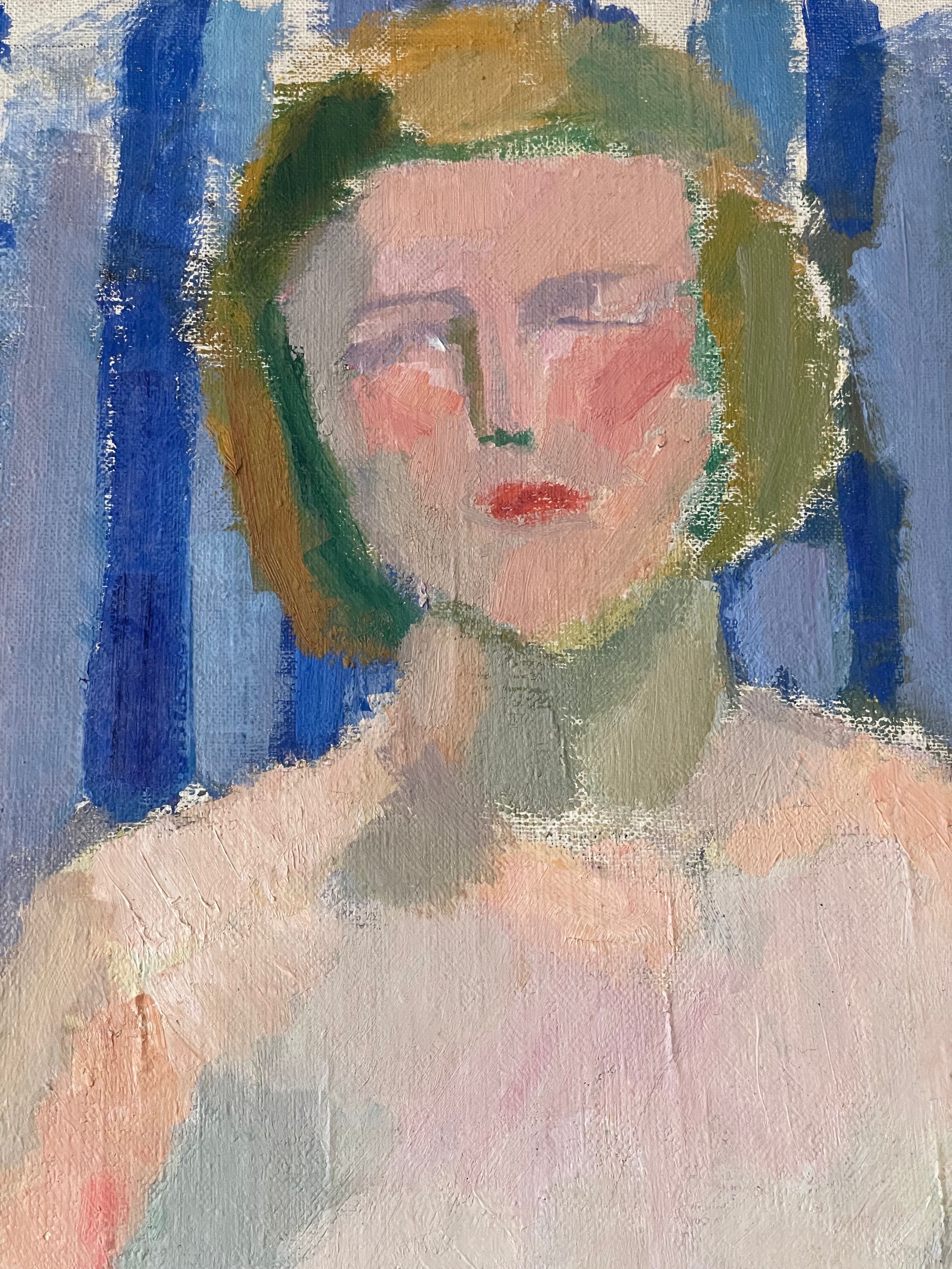 Standing Nude on Red