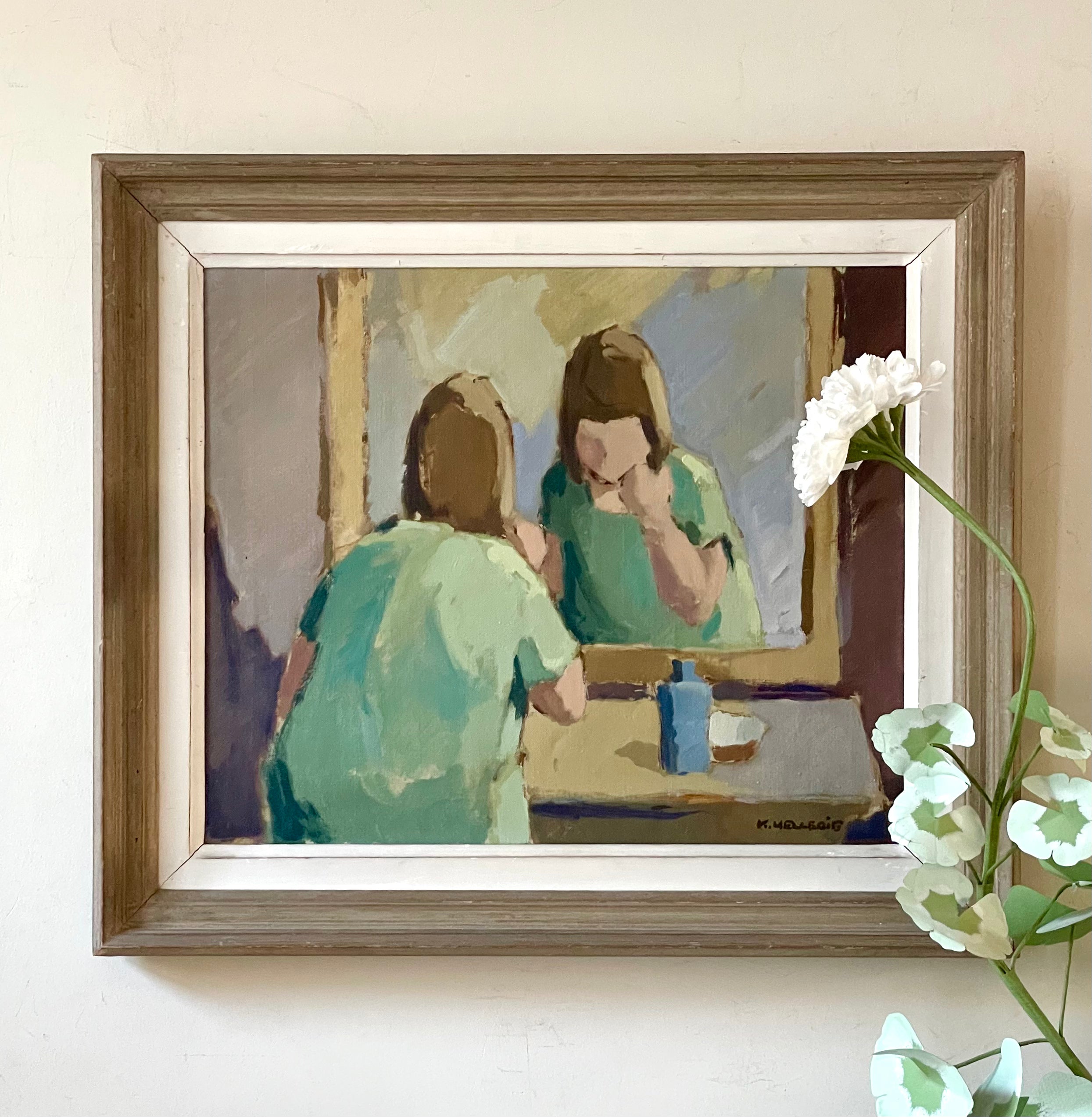 In the Bathroom Mirror