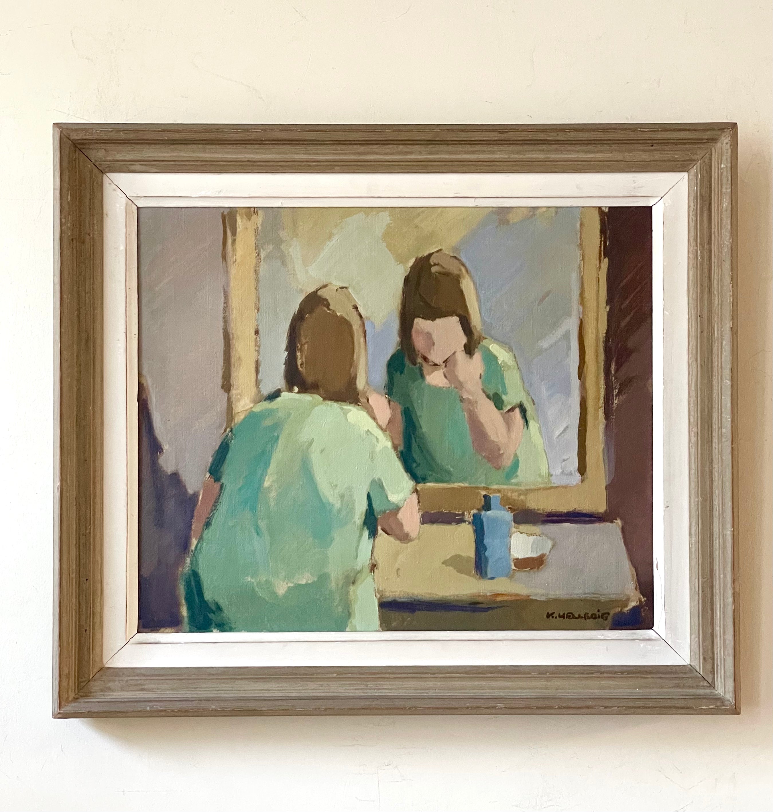 In the Bathroom Mirror