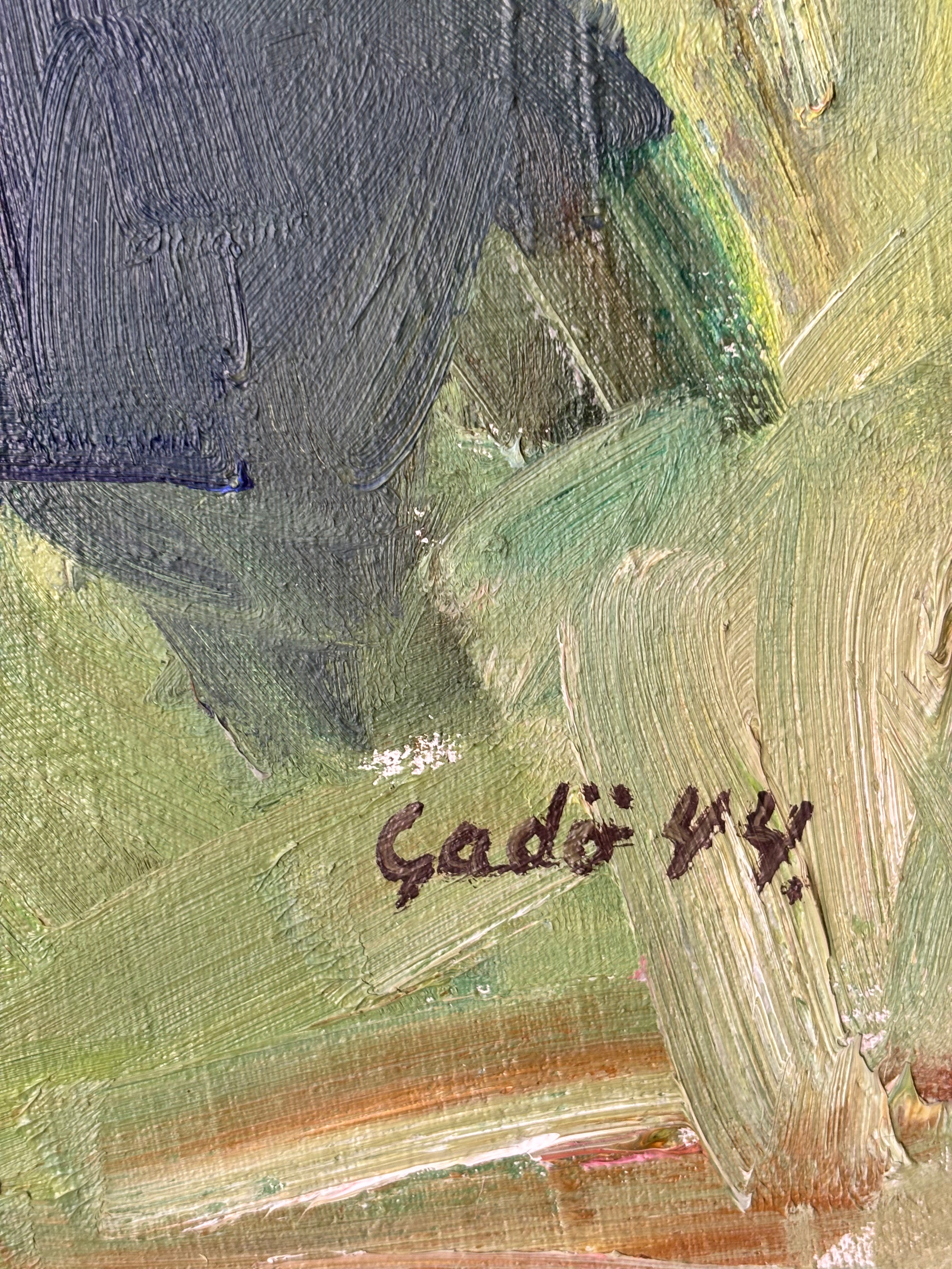 Deep Pink Cyclamen on Green