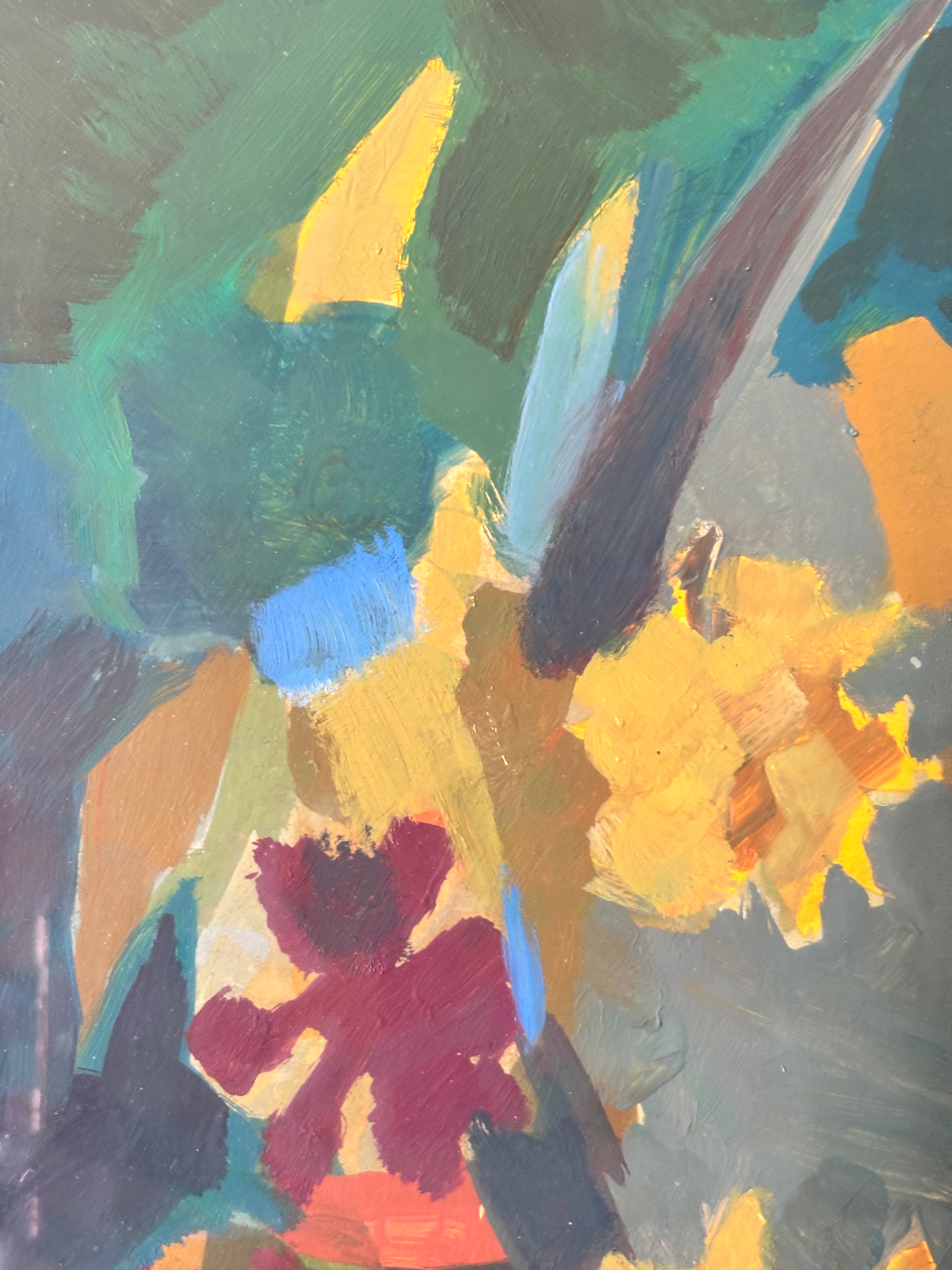 Summer Flowers on Blue