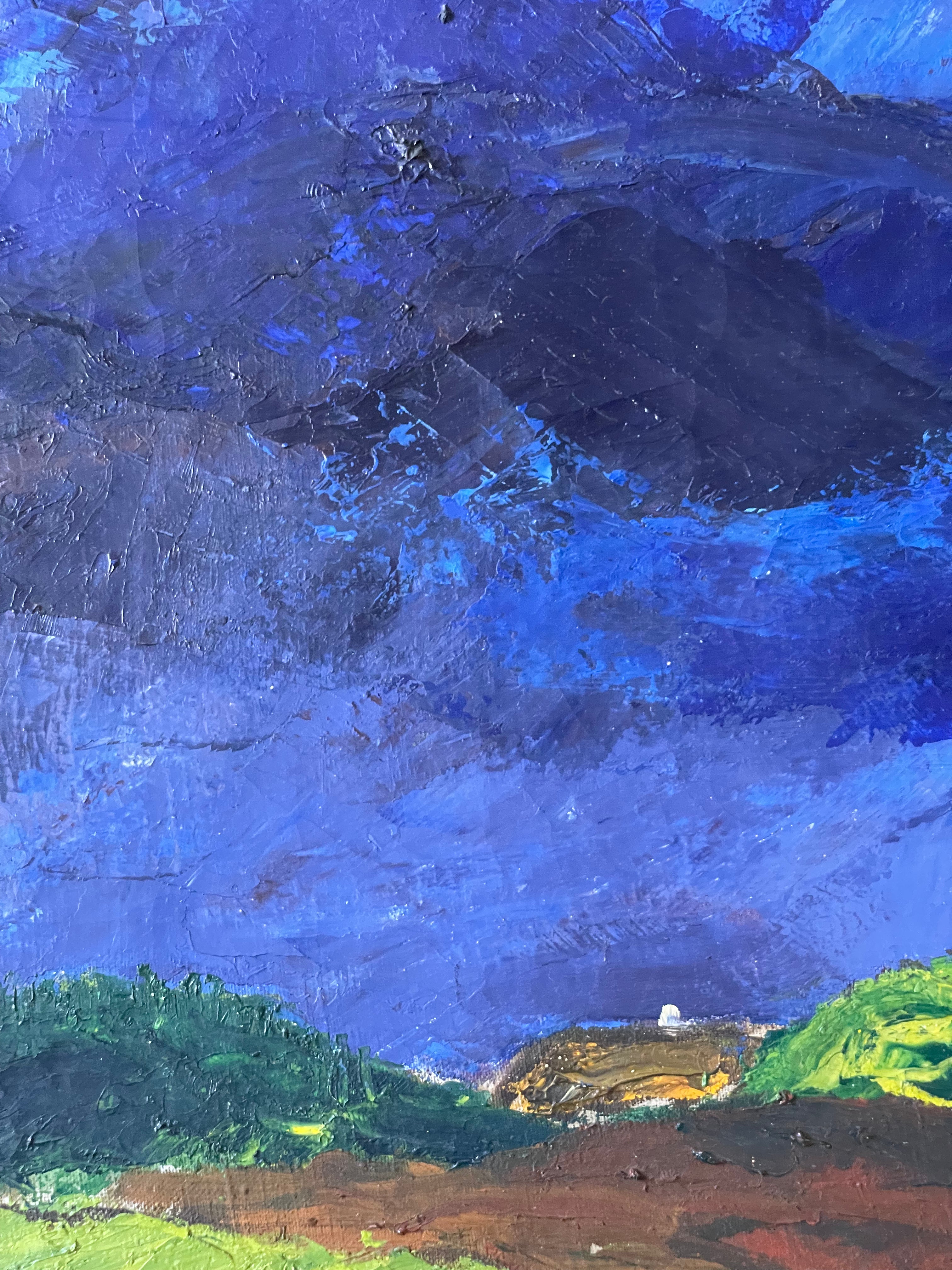 Haystacks under a Deep Blue Sky
