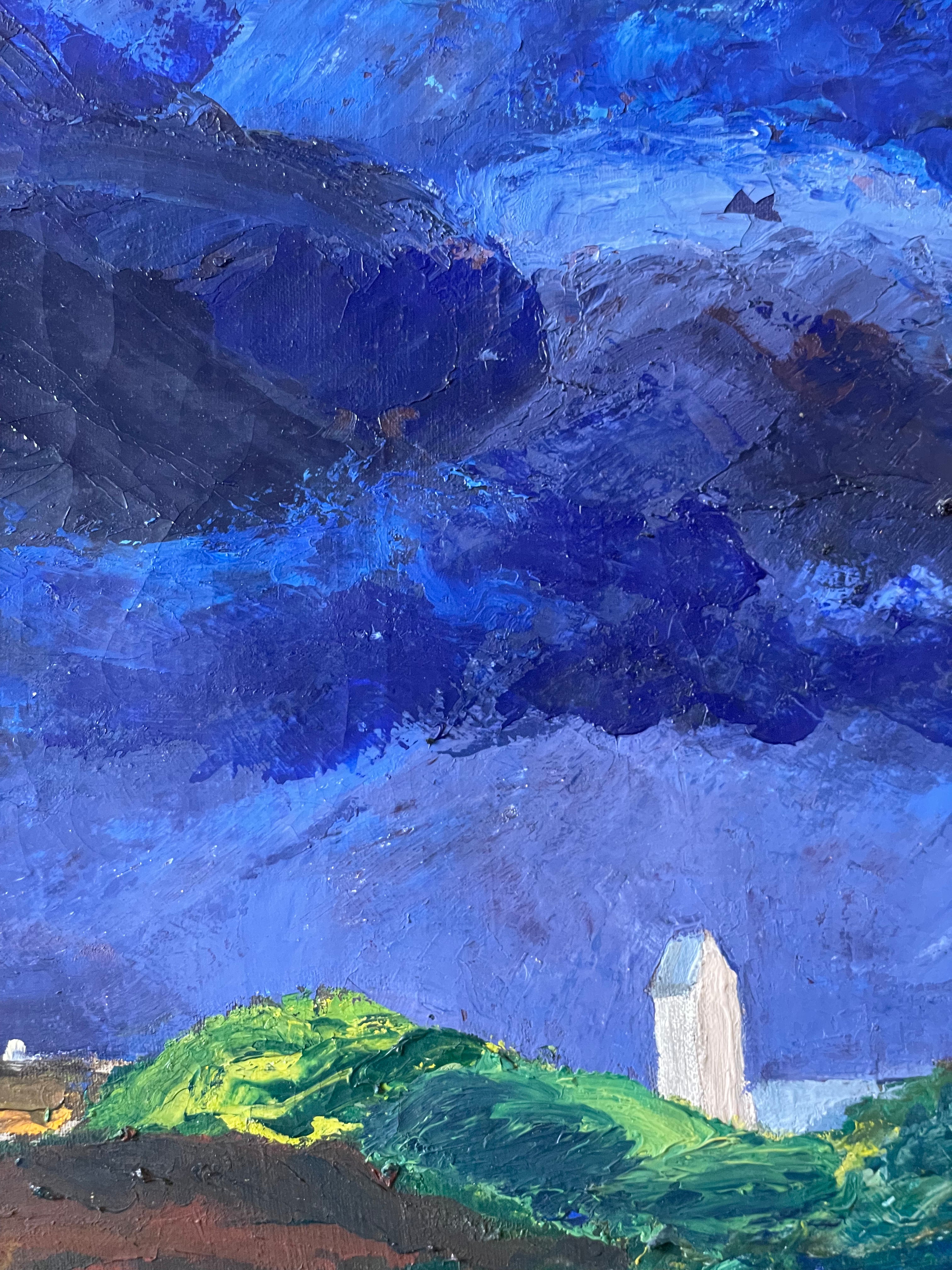 Haystacks under a Deep Blue Sky