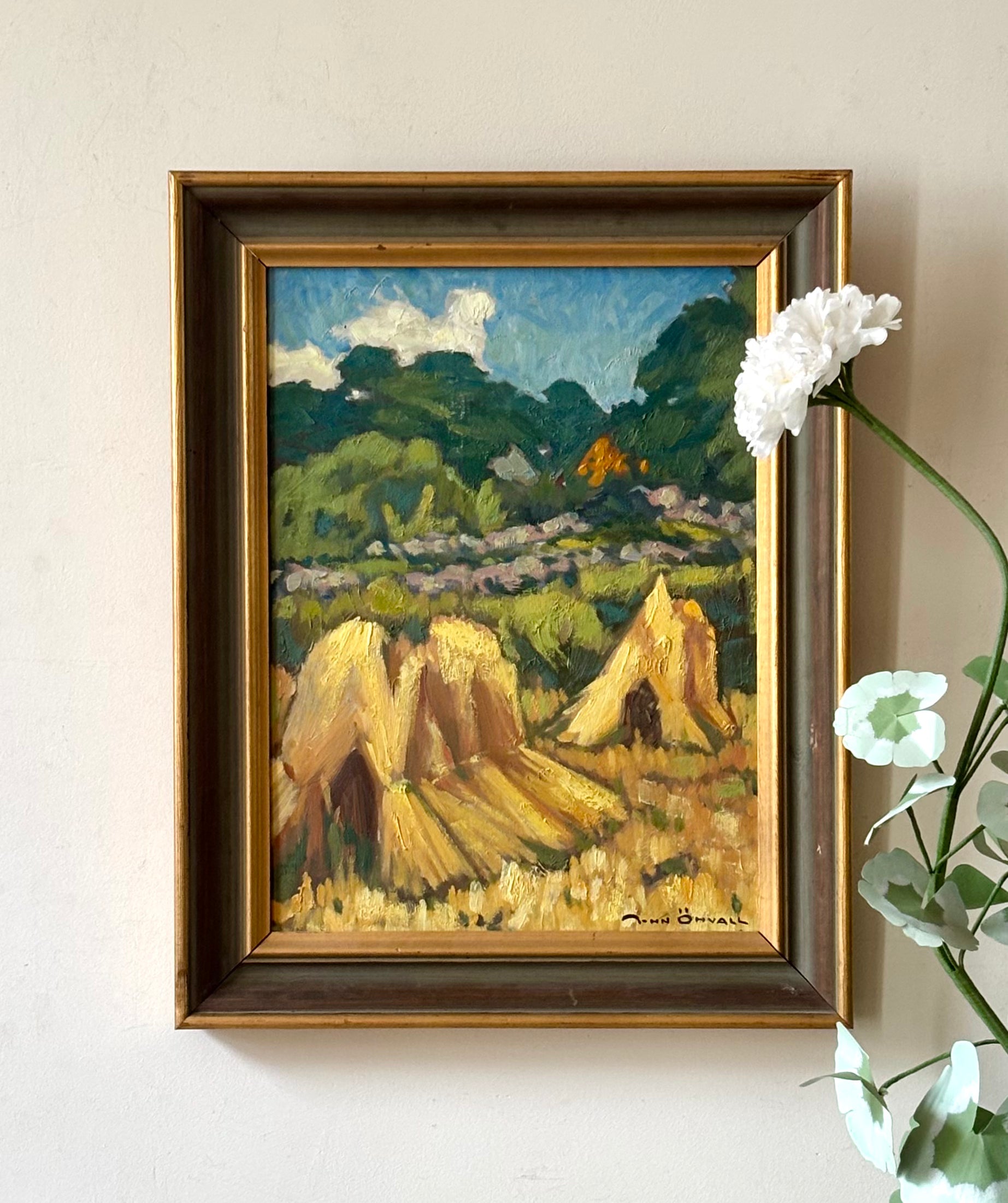 Haystooks and a Blue Sky