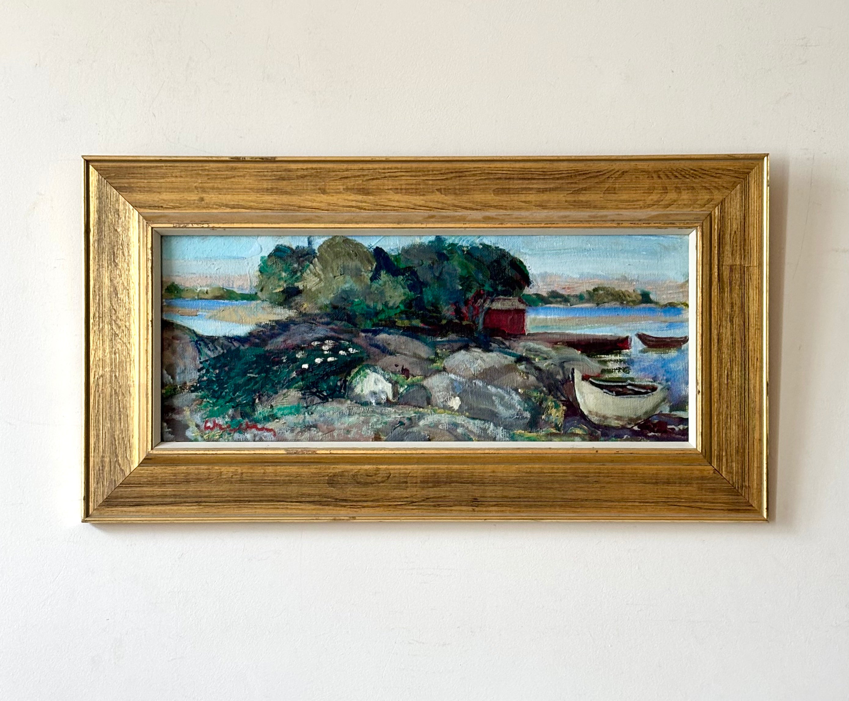 Boats on a Rocky Shore