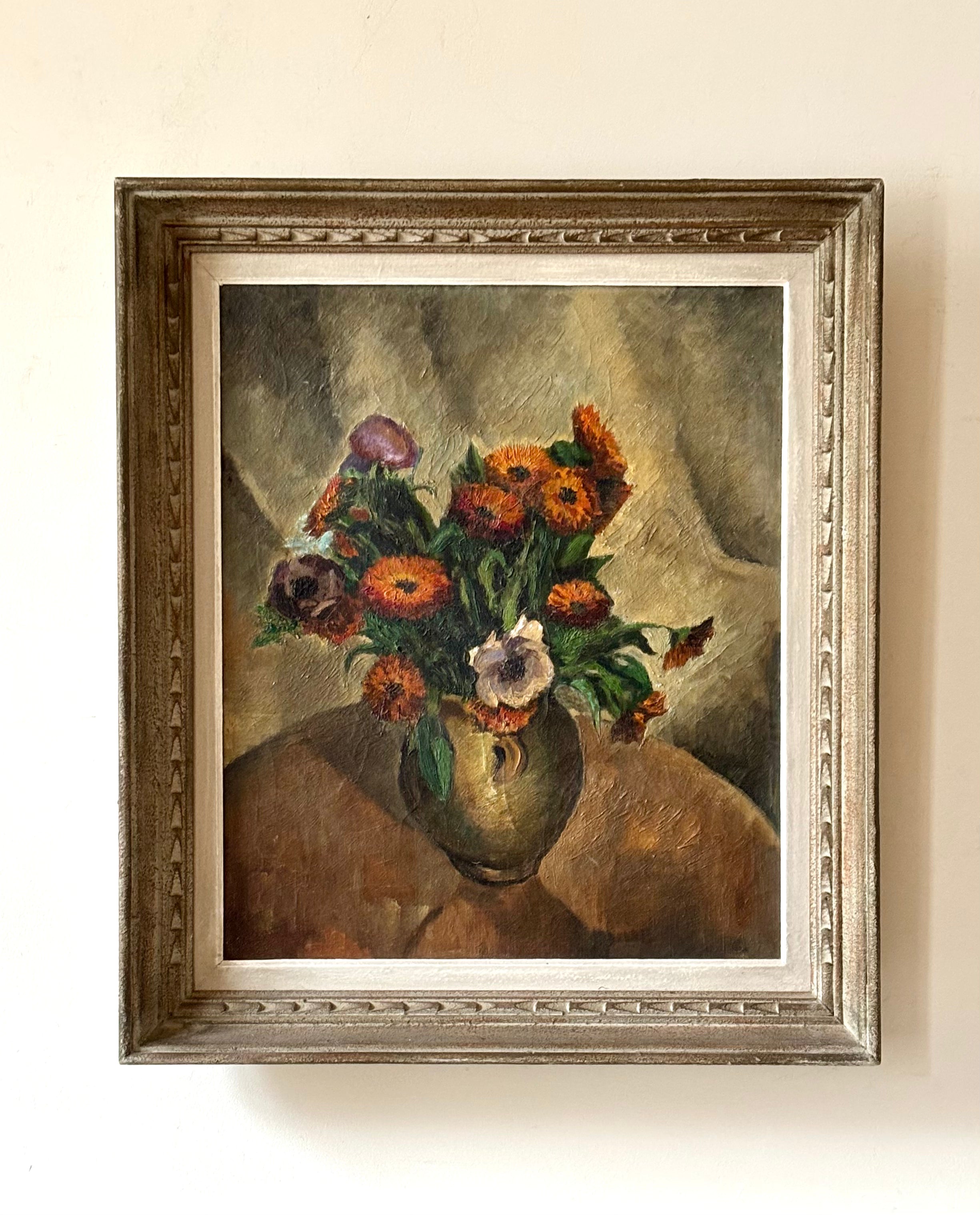 Marigolds in an Antique Vase