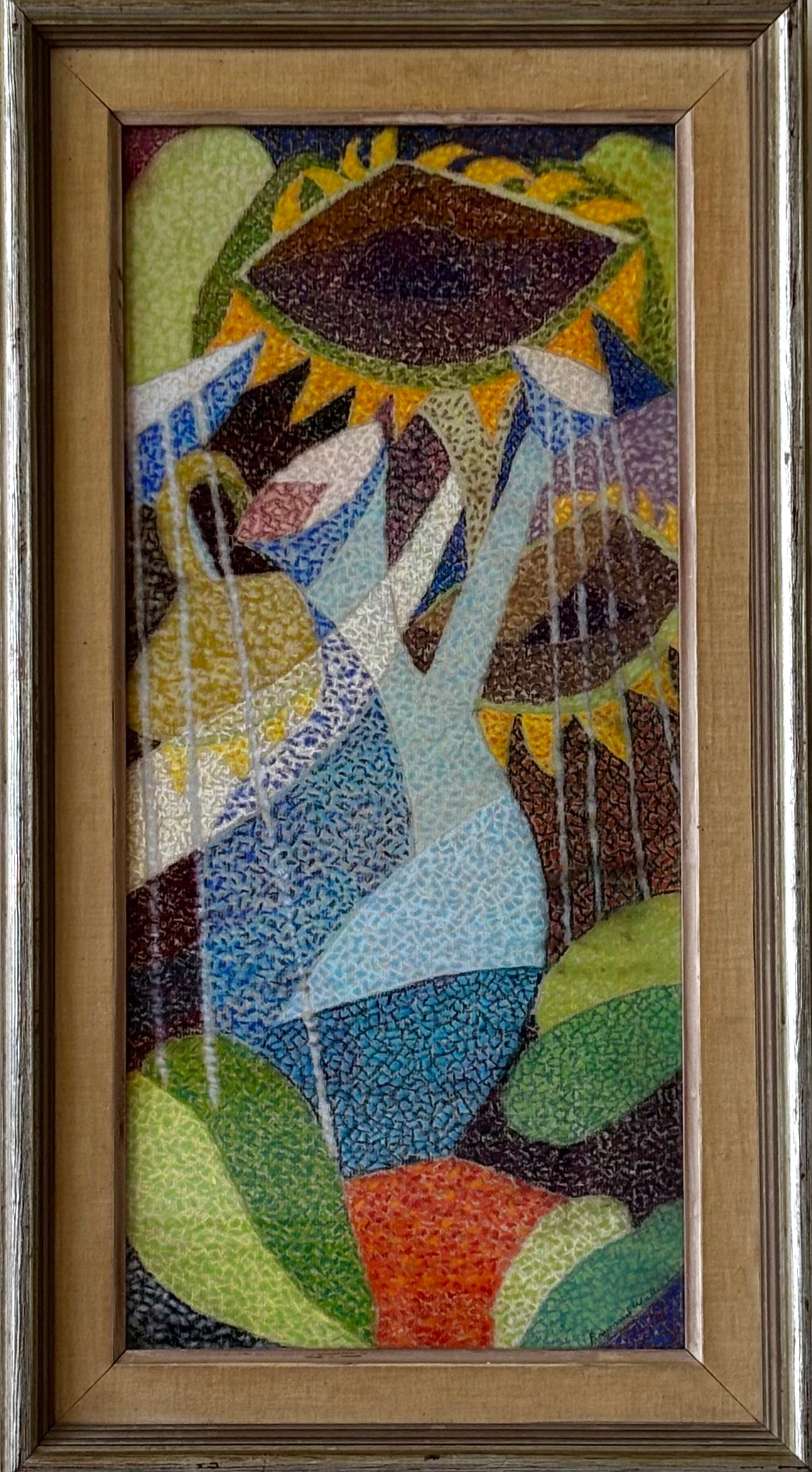 Sunflowers in a Blue Vase