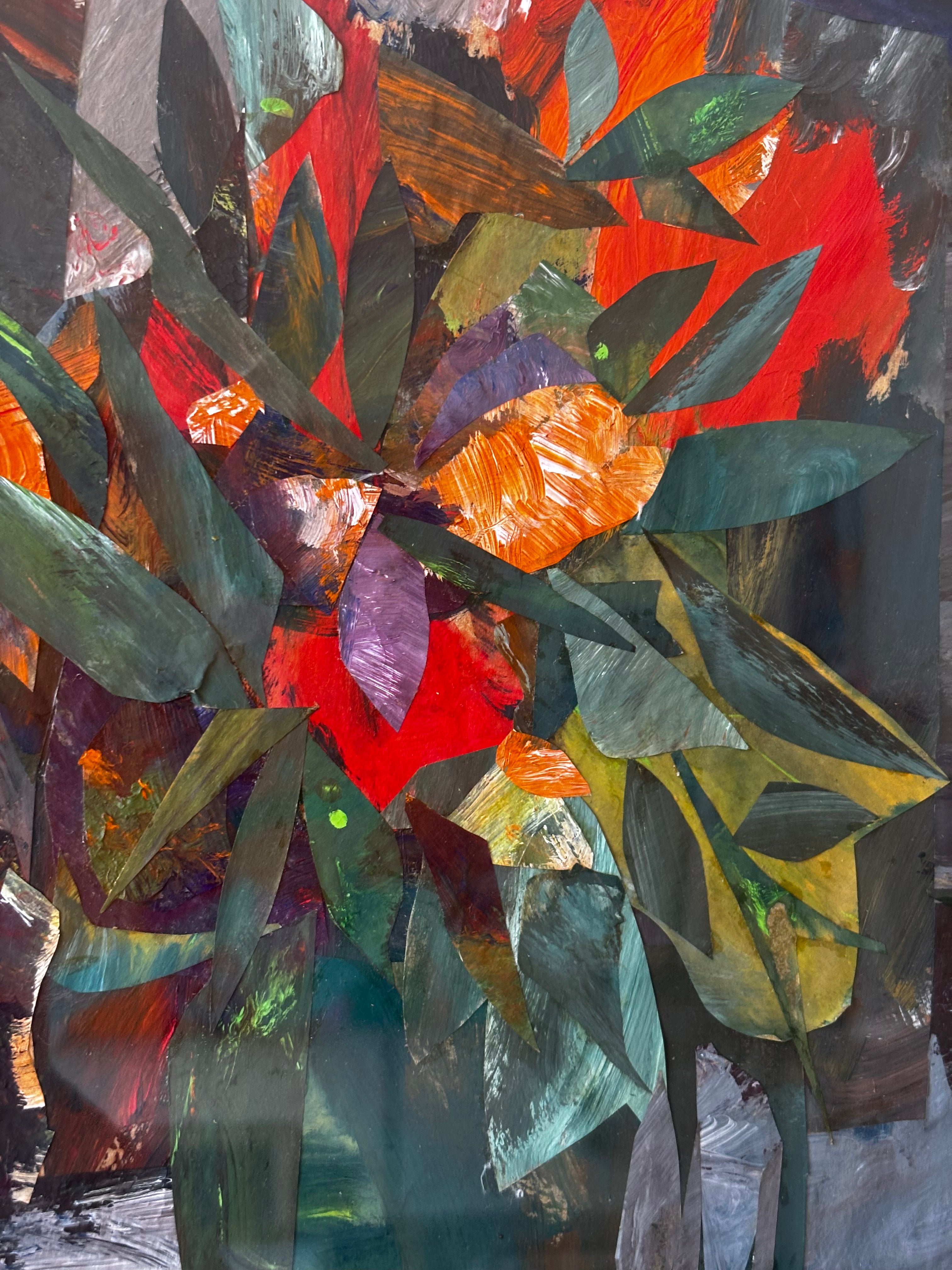 Red Flower Collage